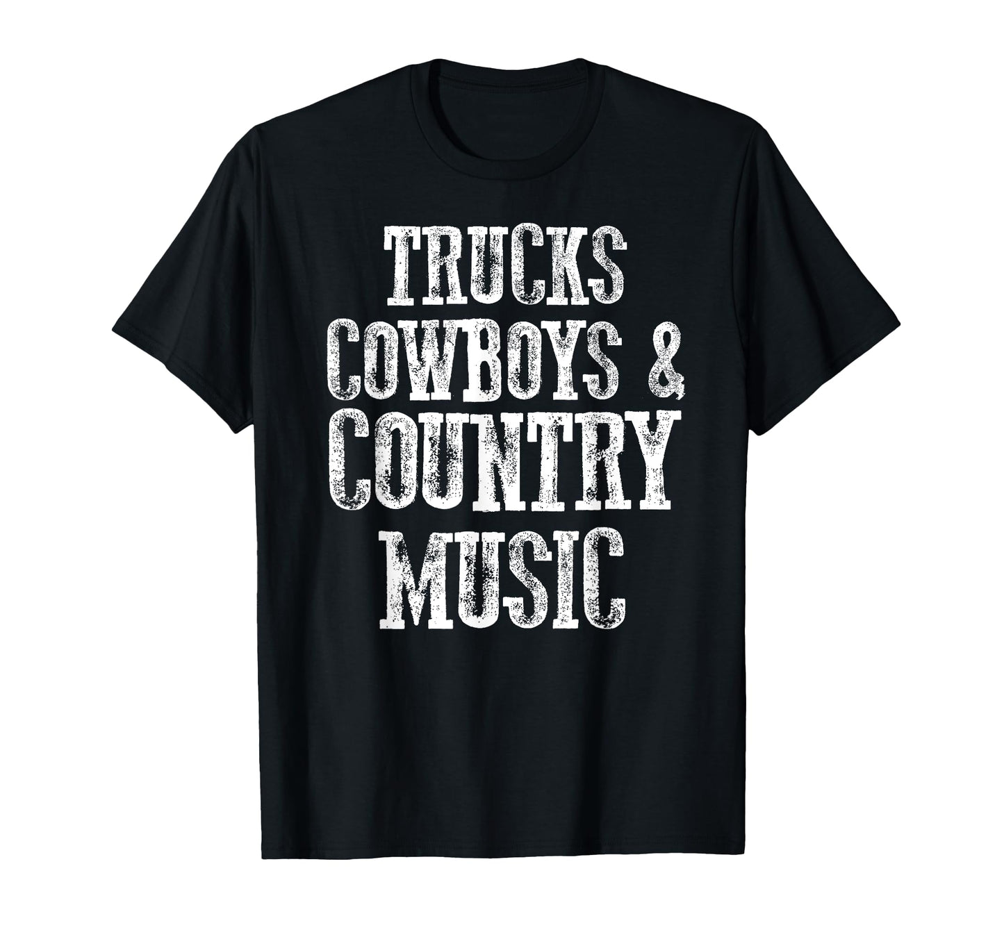 Trucks Cowboys Country Music Funny T-Shirt - Minimalist Print Men Women - T-Shirt, Sweatshirt, Hoodie