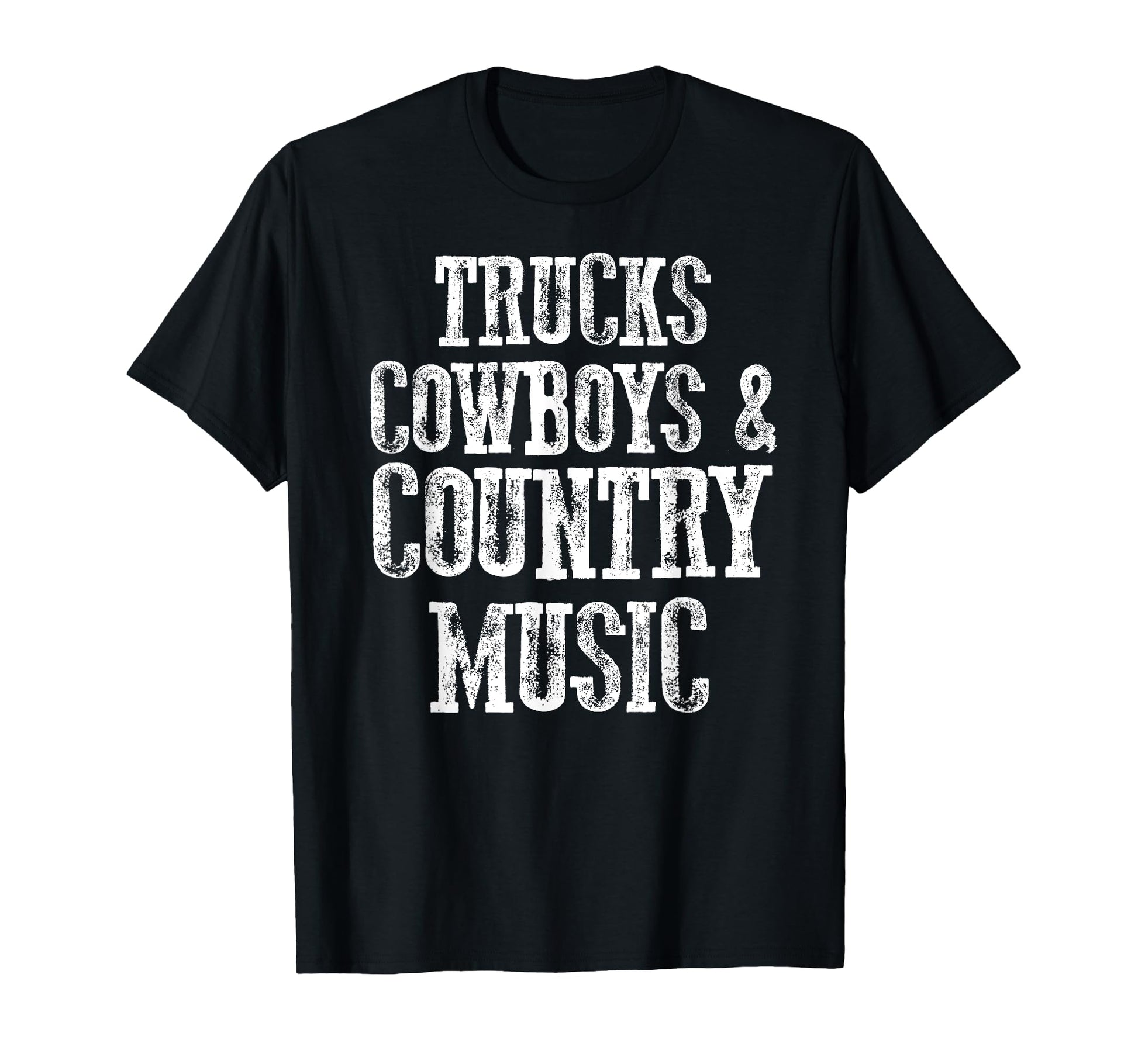 Trucks Cowboys Country Music Funny T-Shirt - Minimalist Print Men Women - T-Shirt, Sweatshirt, Hoodie