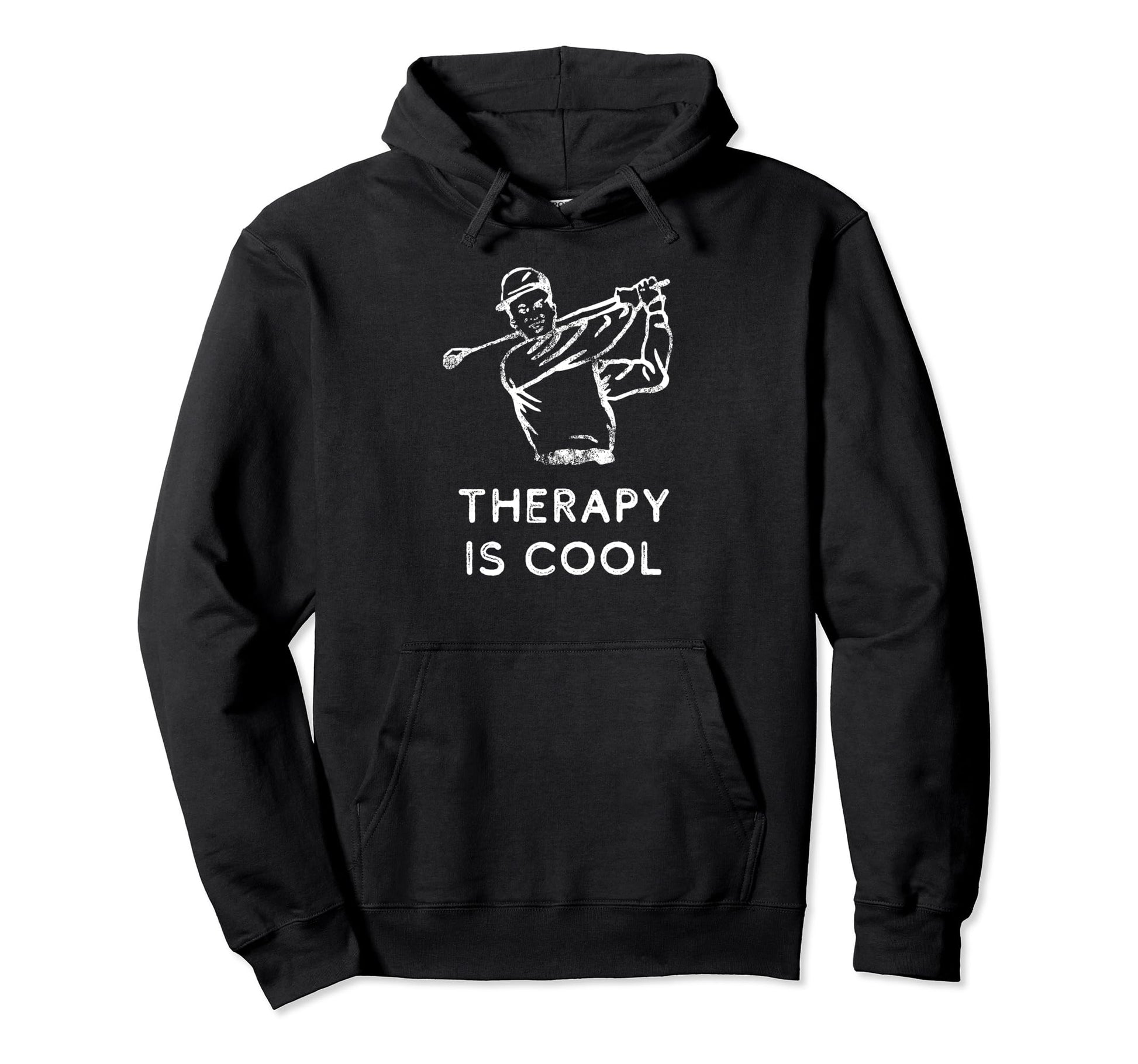 Therapy Is Golf Funny Dad Hoodie - Unique Graphic Men Women - T-Shirt, Sweatshirt, Hoodie