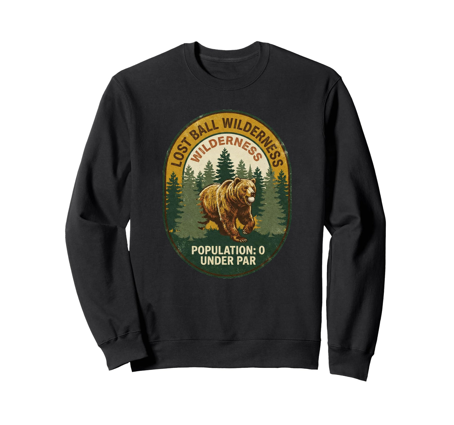 Funny Golf Lost Ball Wilderness Sweatshirt - Minimalist Print Men Women - T-Shirt, Sweatshirt, Hoodie
