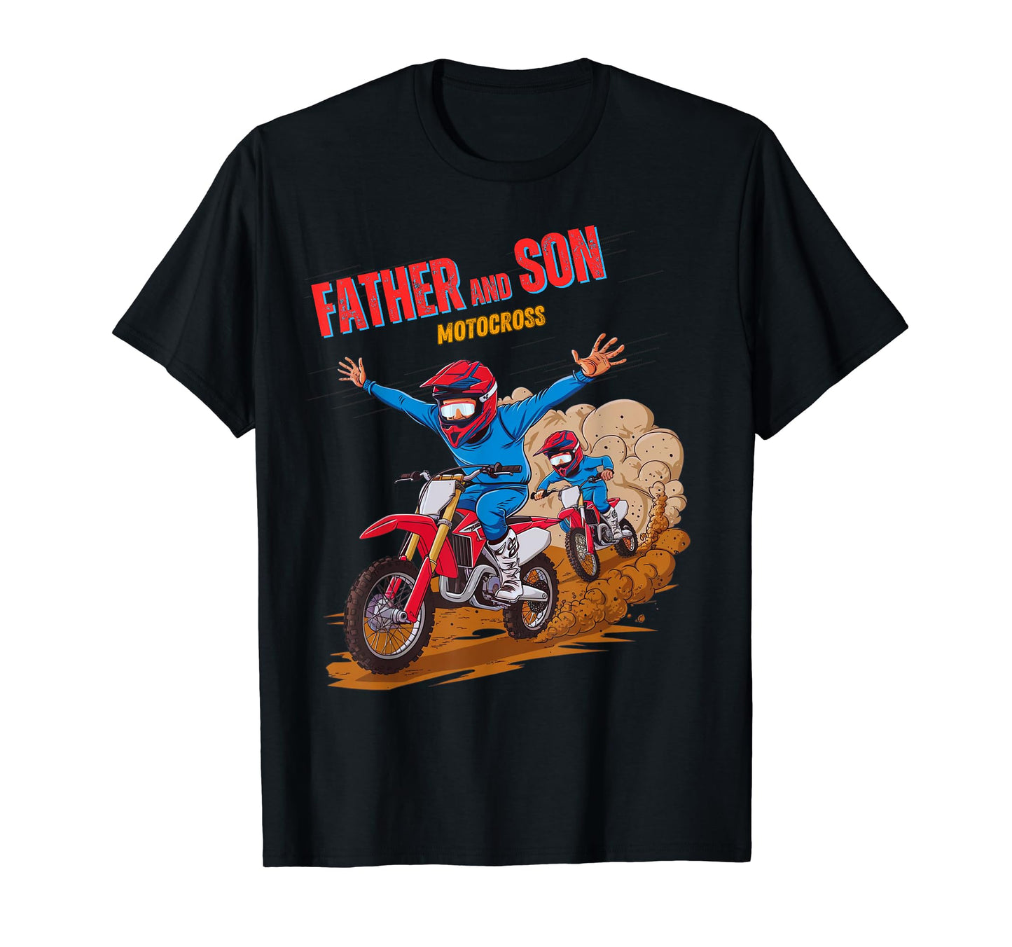 Motocross Father And Son Dad T-Shirt - Novelty Apparel for Adults - T-Shirt, Sweatshirt, Hoodie