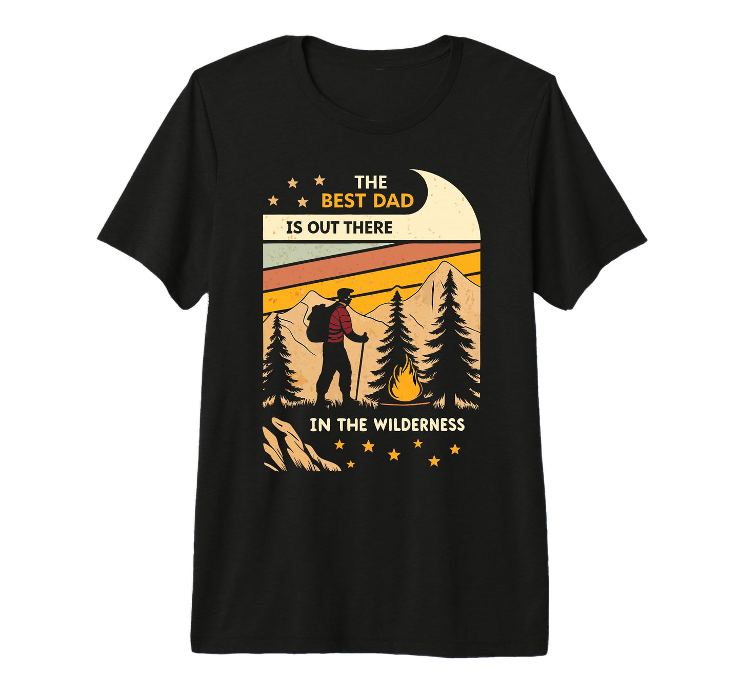 Hiking Dad Best Dad Is Out There T-Shirt - Custom Art Print for Adults - T-Shirt, Sweatshirt, Hoodie