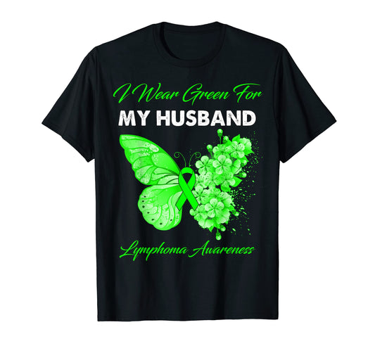 Butterfly I Wear Green My Husband T-Shirt - Casual Everyday Wear Men Women - T-Shirt, Sweatshirt, Hoodie