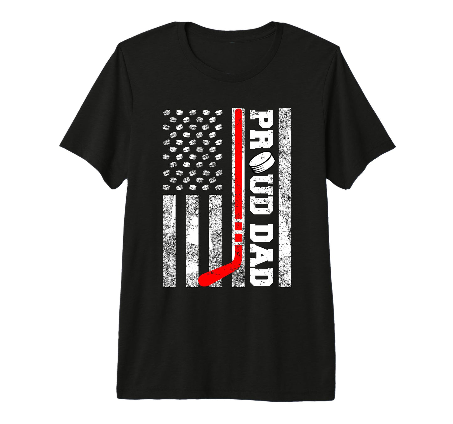 Mens Proud Dad American Distressed T-Shirt - Minimalist Print for Adults - T-Shirt, Sweatshirt, Hoodie
