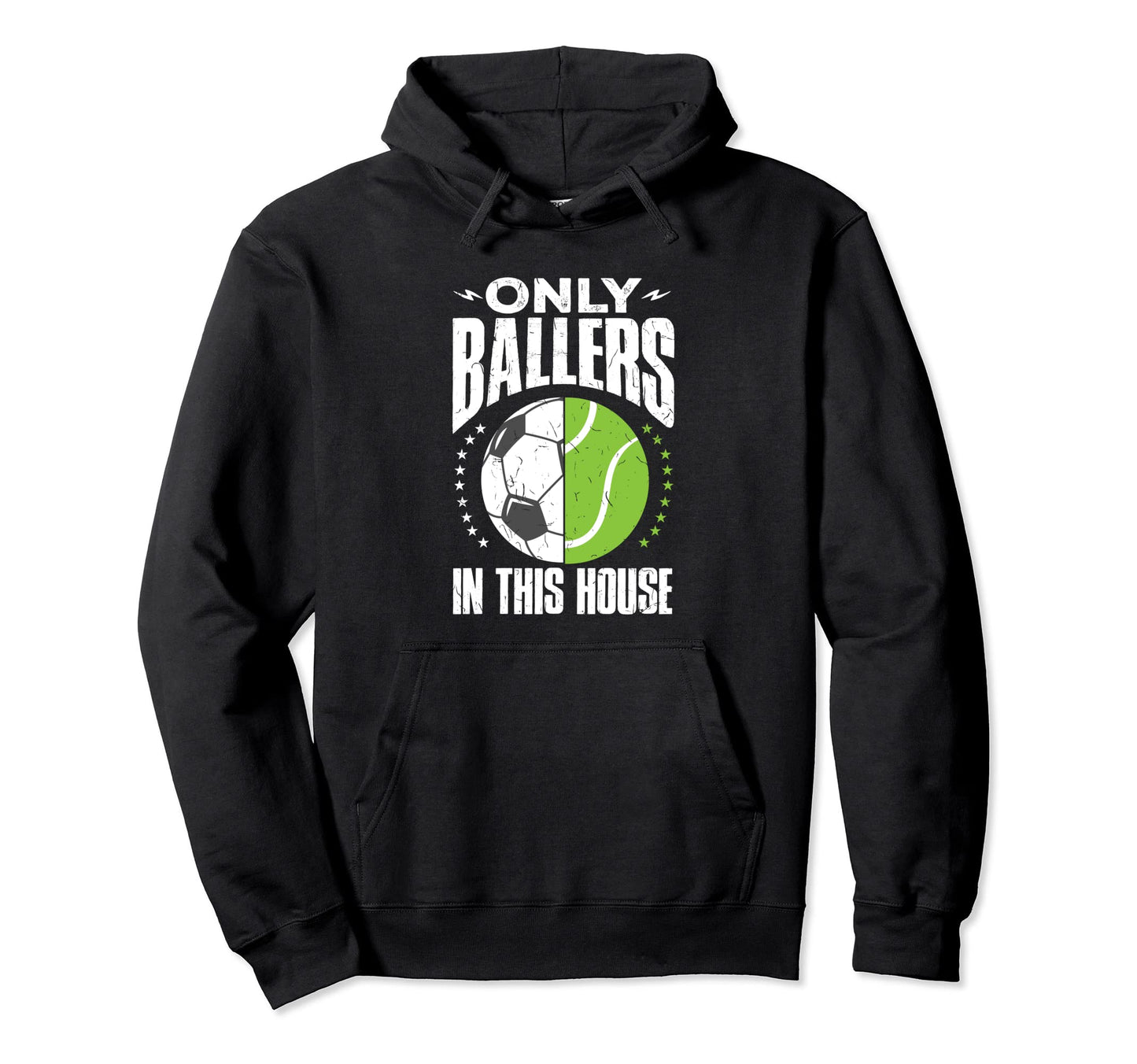 Only Ballers Ball Mom Dad Tennis Hoodie - Minimalist Print for Adults - T-Shirt, Sweatshirt, Hoodie
