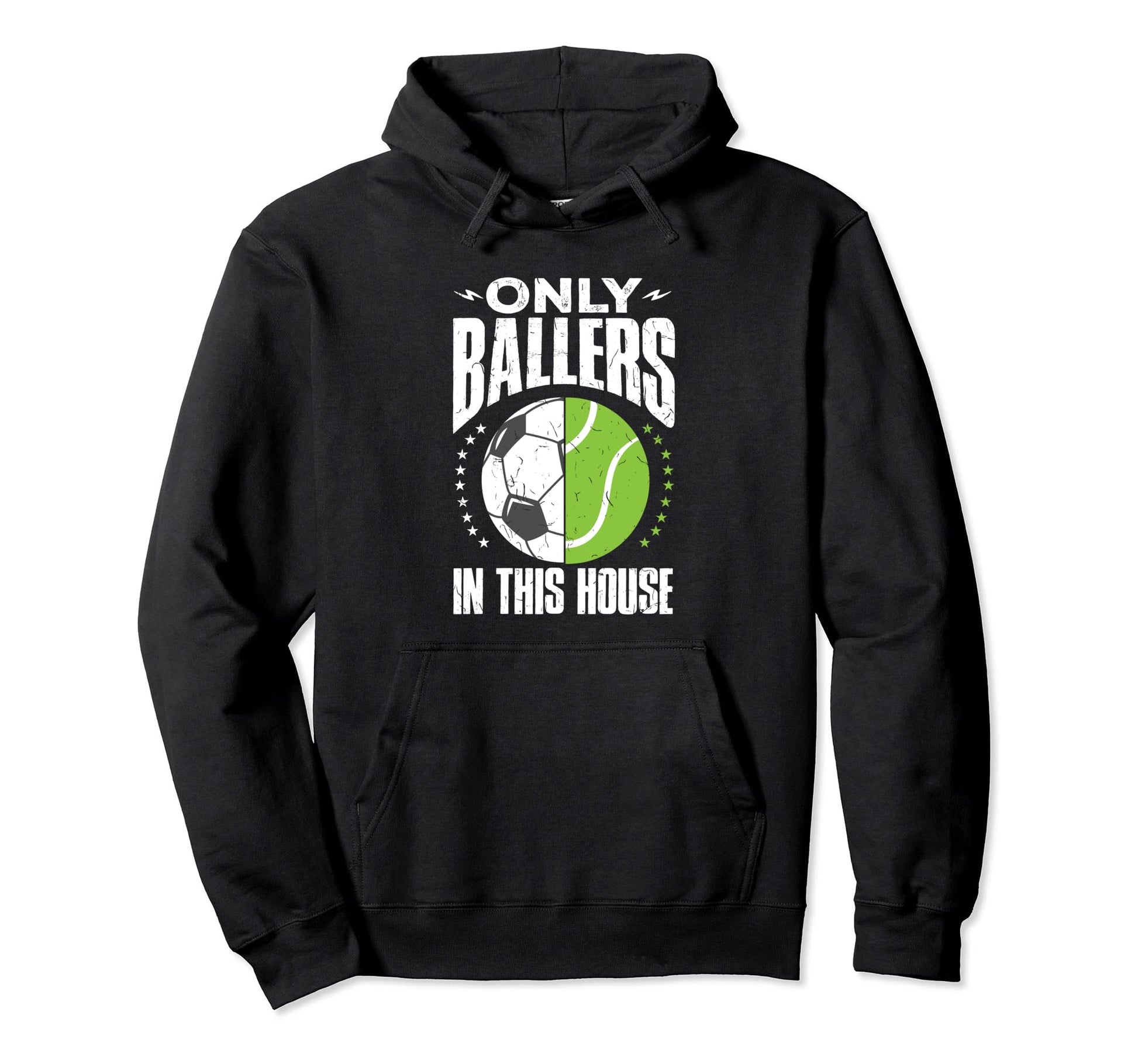 Only Ballers Ball Mom Dad Tennis Hoodie - Minimalist Print for Adults - T-Shirt, Sweatshirt, Hoodie