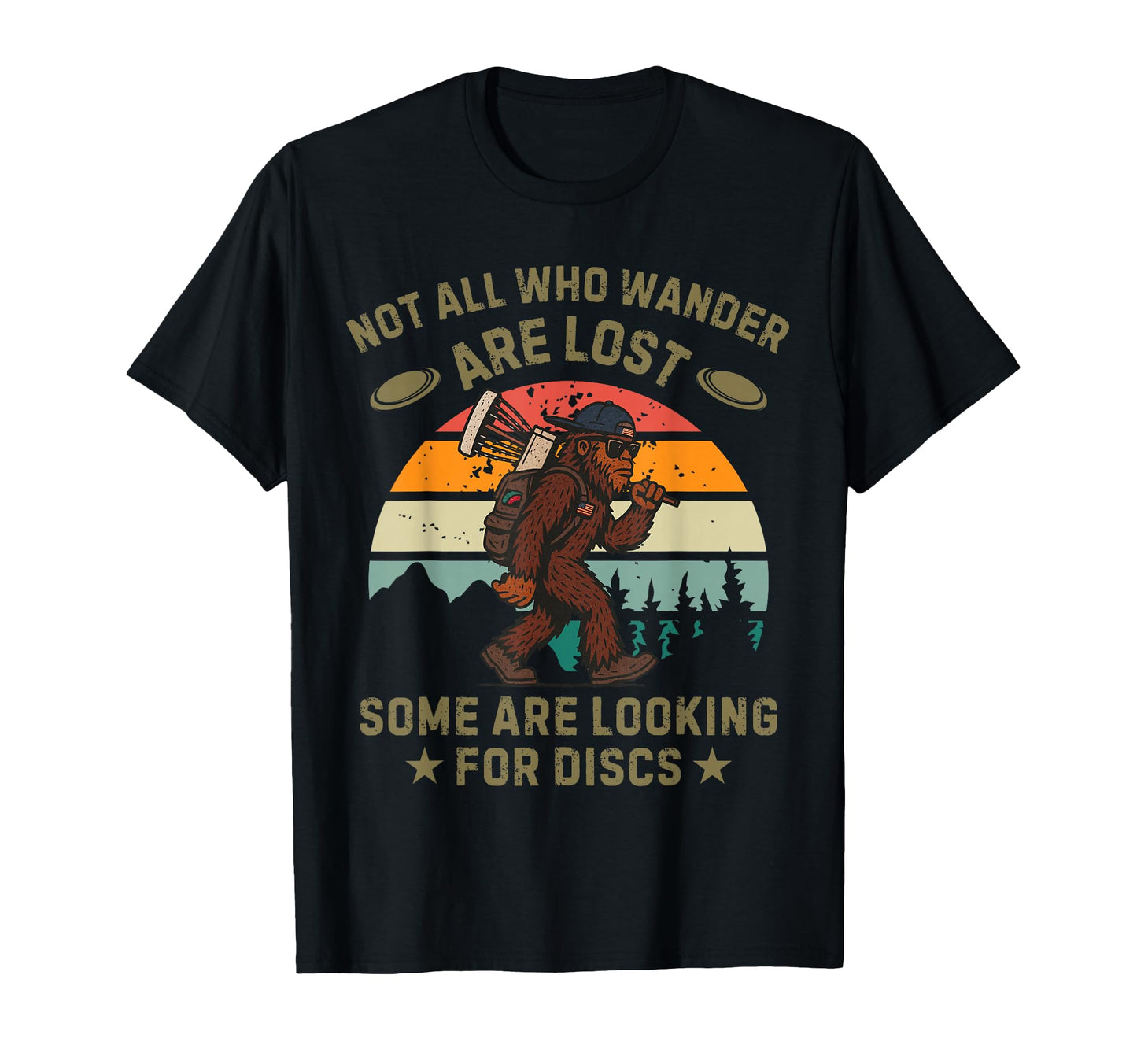 Sasquatch Disc Golfer Funny Disc Golf T-Shirt - Aesthetic Graphic Men Women - T-Shirt, Sweatshirt, Hoodie