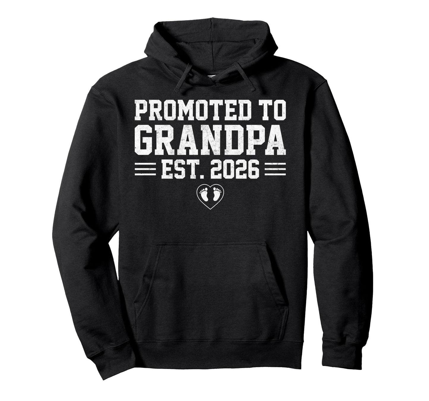 Promoted To Grandpa Est 2026 Pregnancy Hoodie - Unique Graphic Unisex - T-Shirt, Sweatshirt, Hoodie