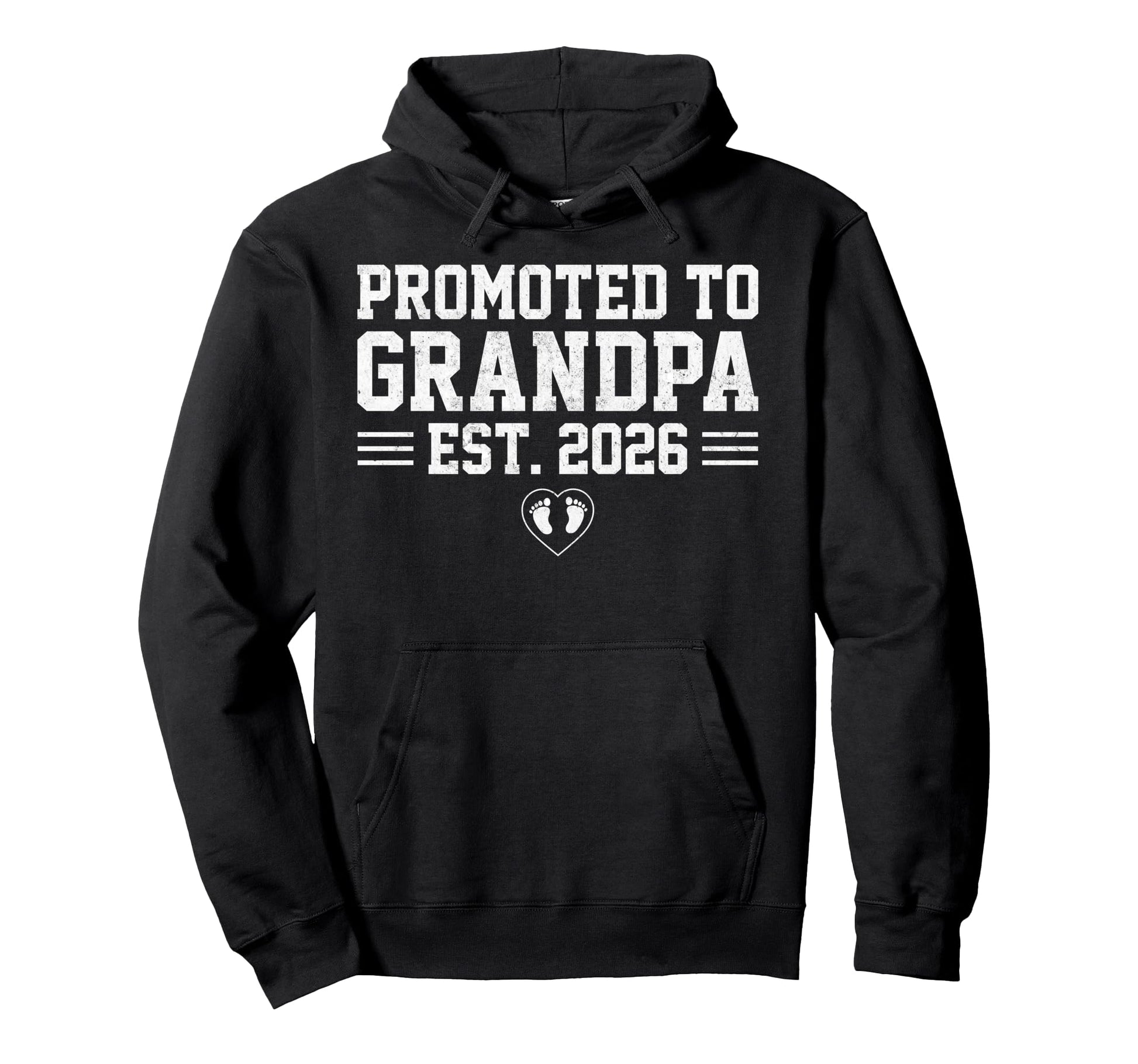 Promoted To Grandpa Est 2026 Pregnancy Hoodie - Unique Graphic Unisex - T-Shirt, Sweatshirt, Hoodie