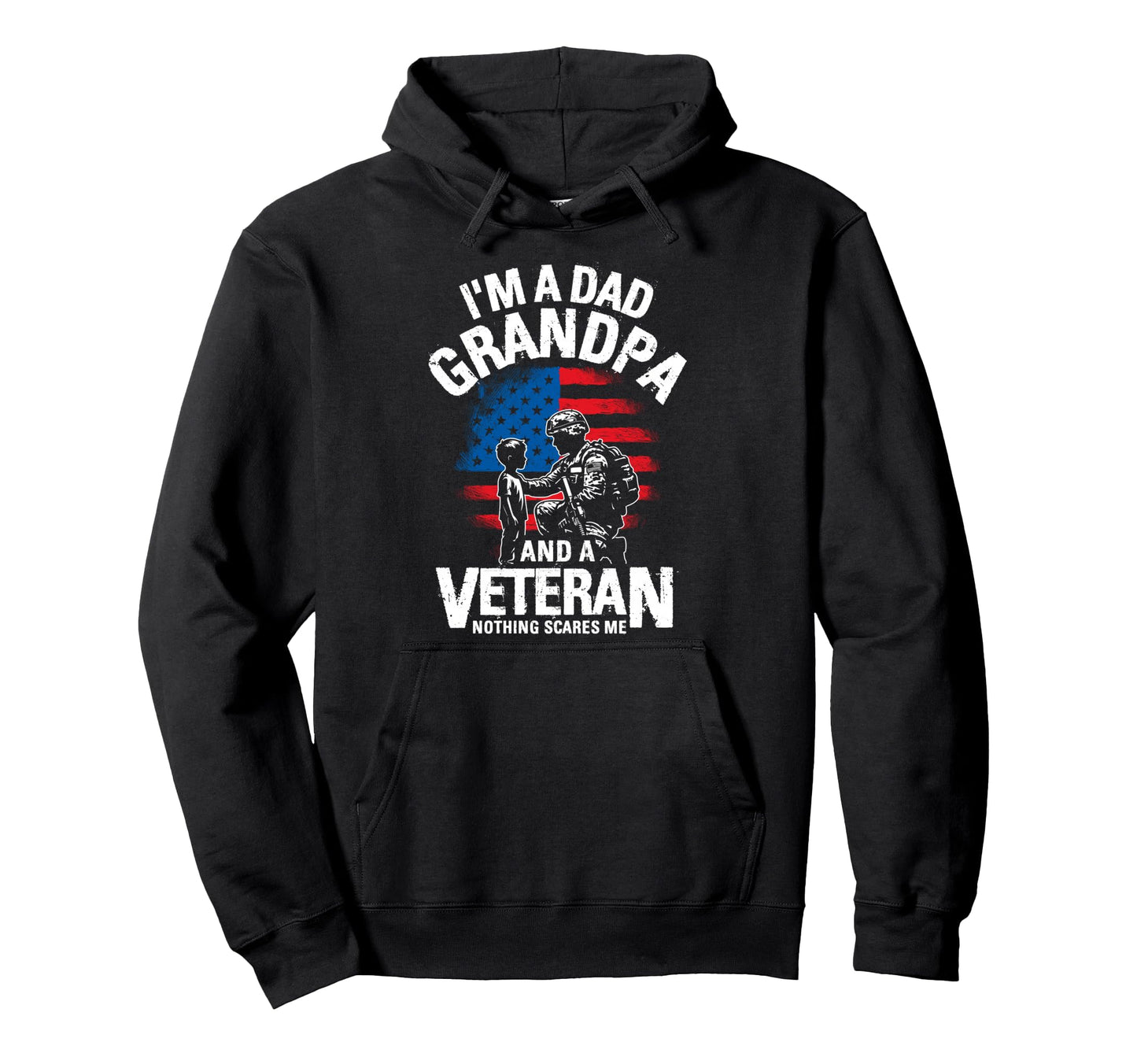Im Dad Grandpa And Veteran Dad Grandpa Hoodie - Aesthetic Graphic Unisex - T-Shirt, Sweatshirt, Hoodie