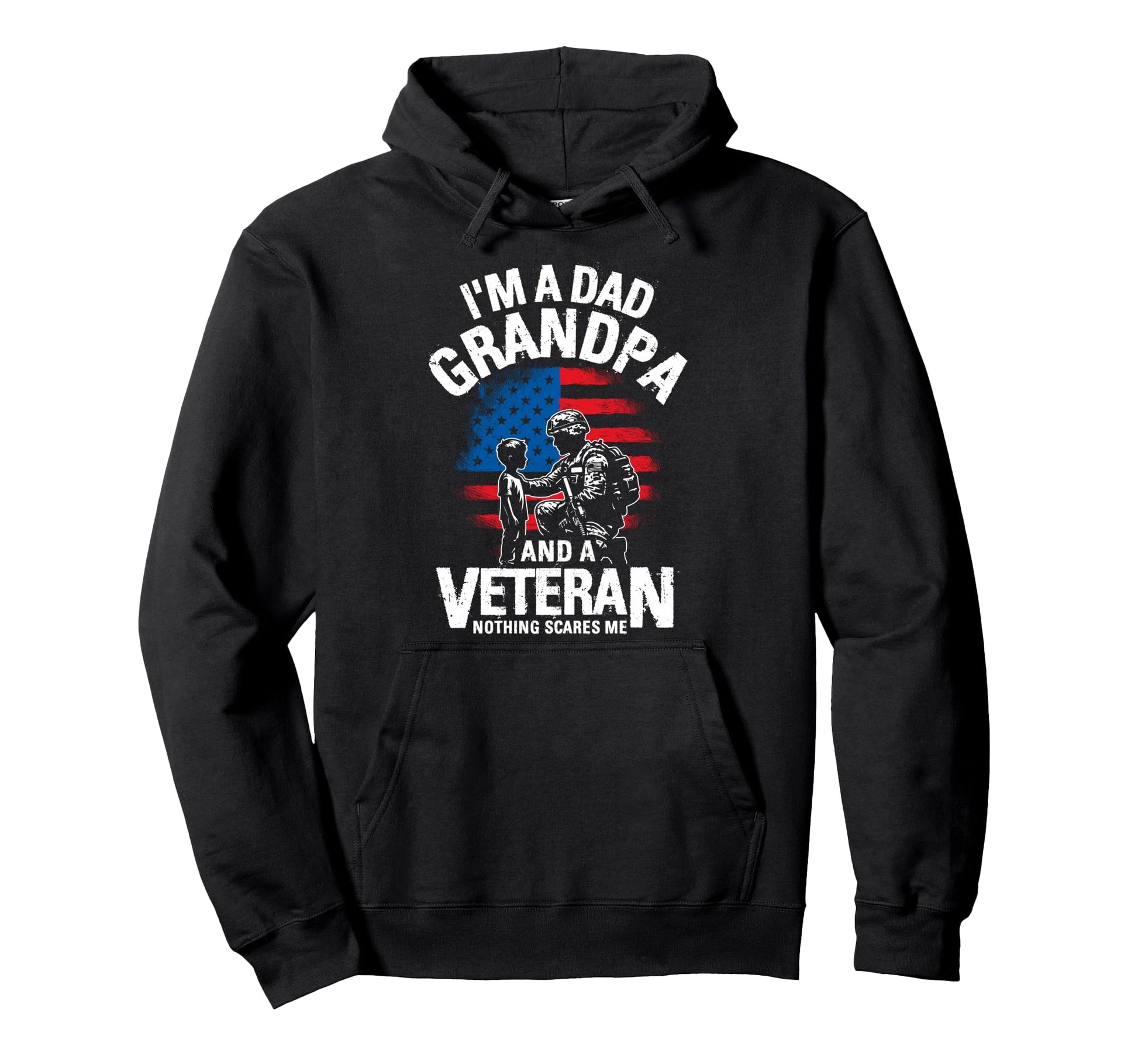 Im Dad Grandpa And Veteran Dad Grandpa Hoodie - Aesthetic Graphic Unisex - T-Shirt, Sweatshirt, Hoodie