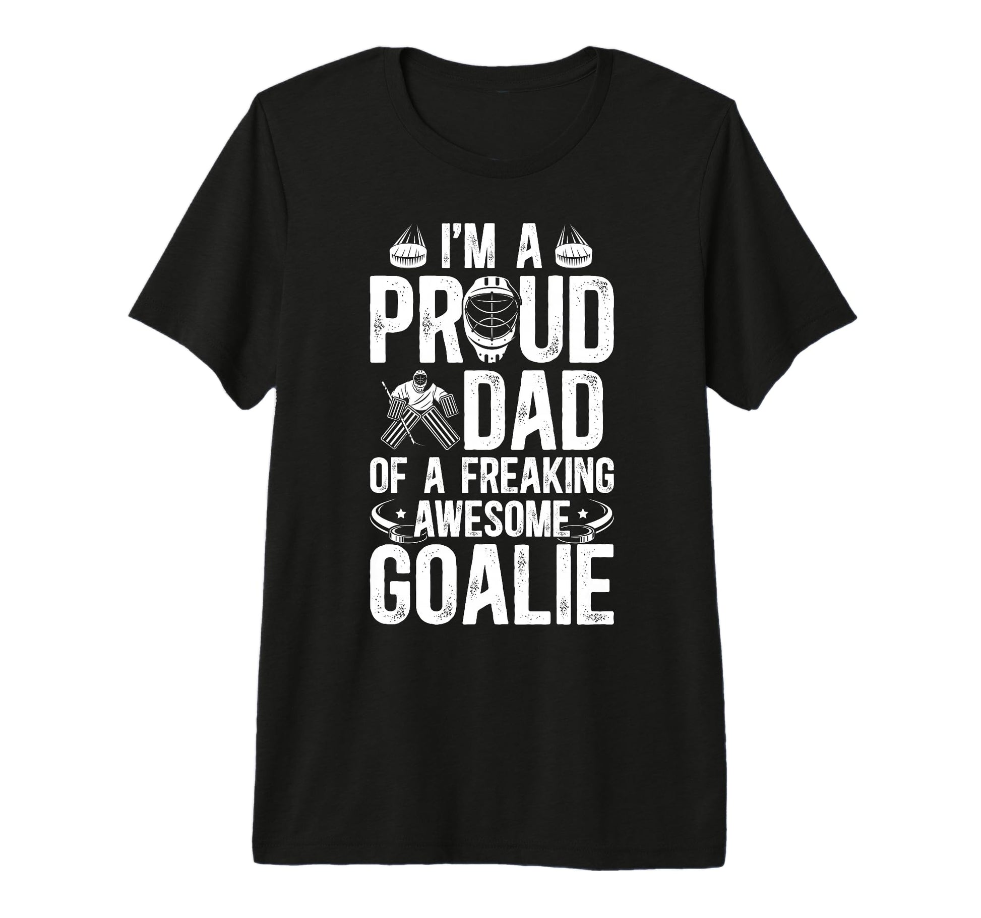 Mens Proud Dad Hockey Goalie Dad Ice T-Shirt - Aesthetic Graphic Men Women - T-Shirt, Sweatshirt, Hoodie