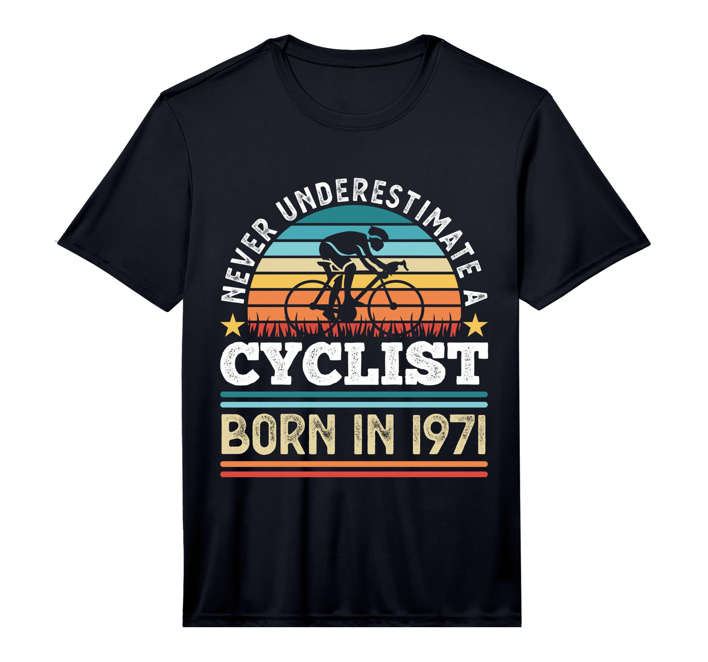 Mens Cyclist Born 1971 50Th Birthday Gift T-Shirt - Unique Graphic Unisex - T-Shirt, Sweatshirt, Hoodie