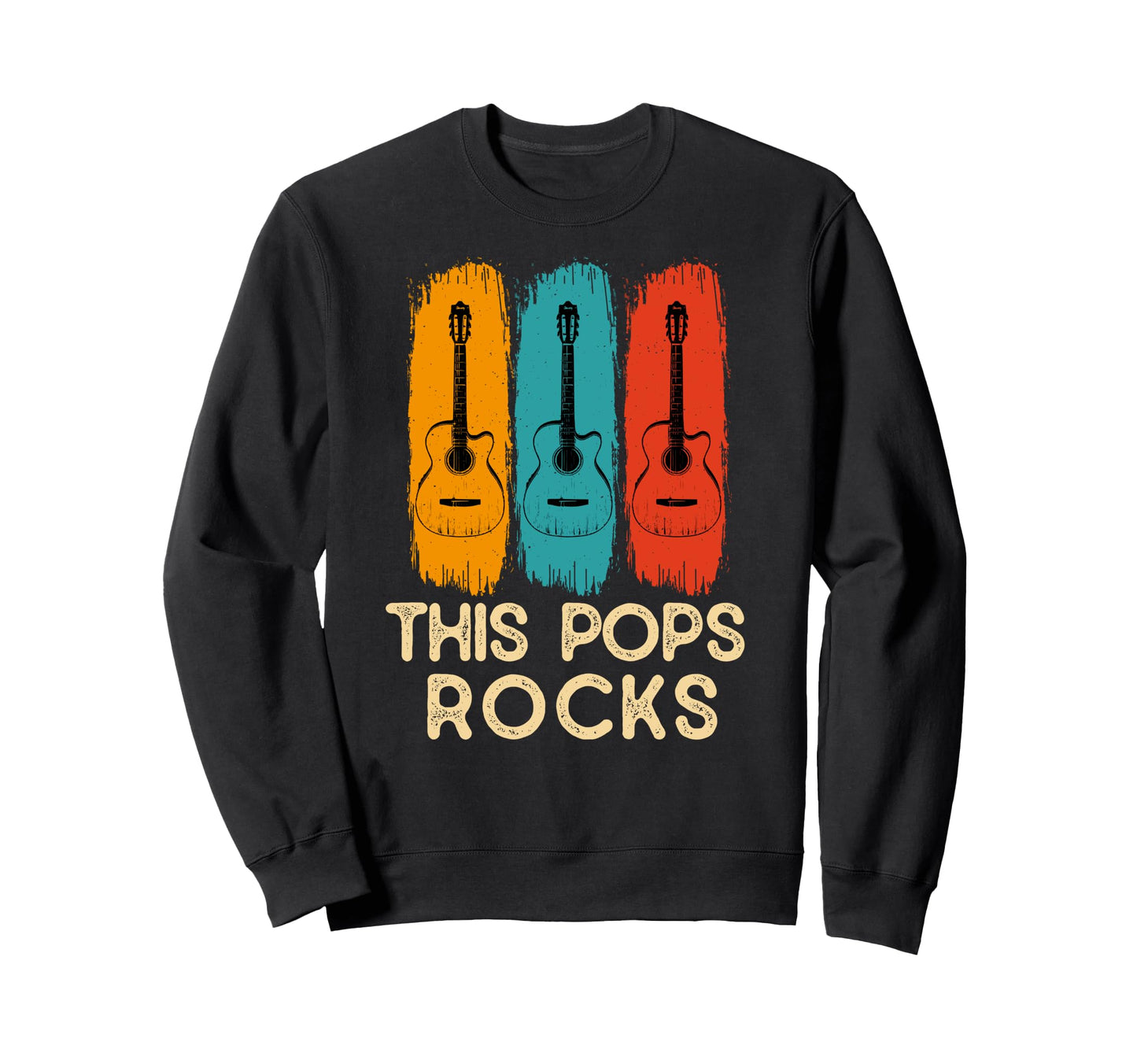 This Pops Rocks Guitar Fathers Day Sweatshirt - Graphic Print for Adults - T-Shirt, Sweatshirt, Hoodie