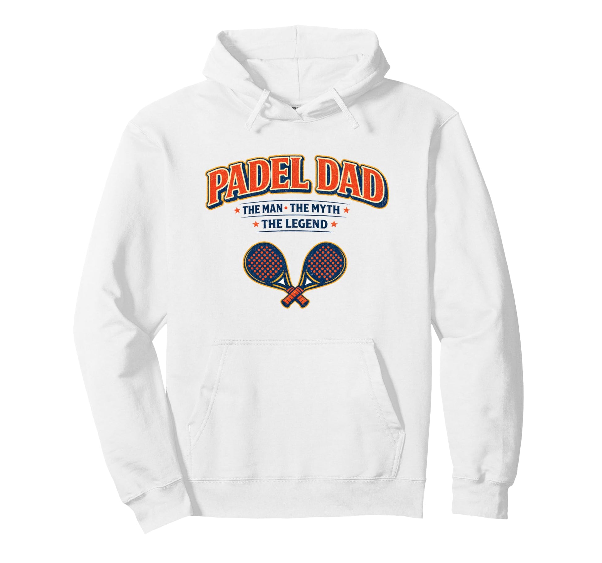 Padel Dad Myth And Legend Funny Gift Hoodie - Trendy Graphic Men Women - T-Shirt, Sweatshirt, Hoodie