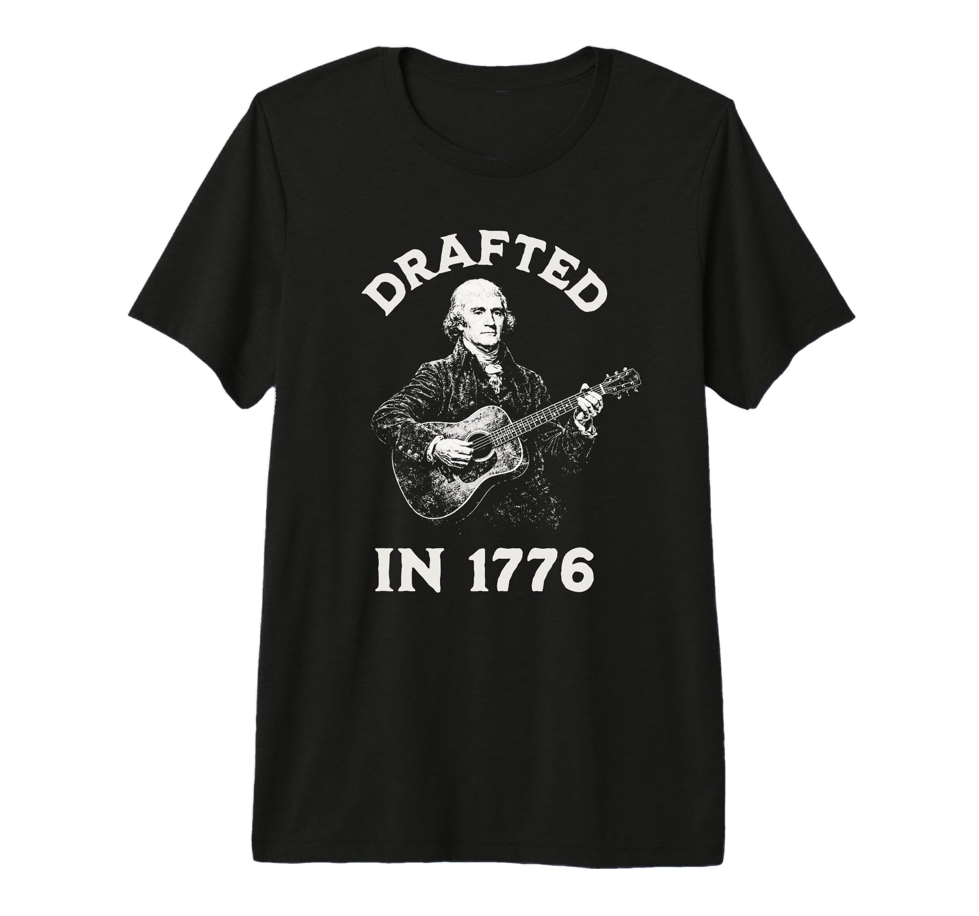 Patriotic 1776 Guitar Drafted 1776 Dad T-Shirt - Minimalist Print Unisex - T-Shirt, Sweatshirt, Hoodie