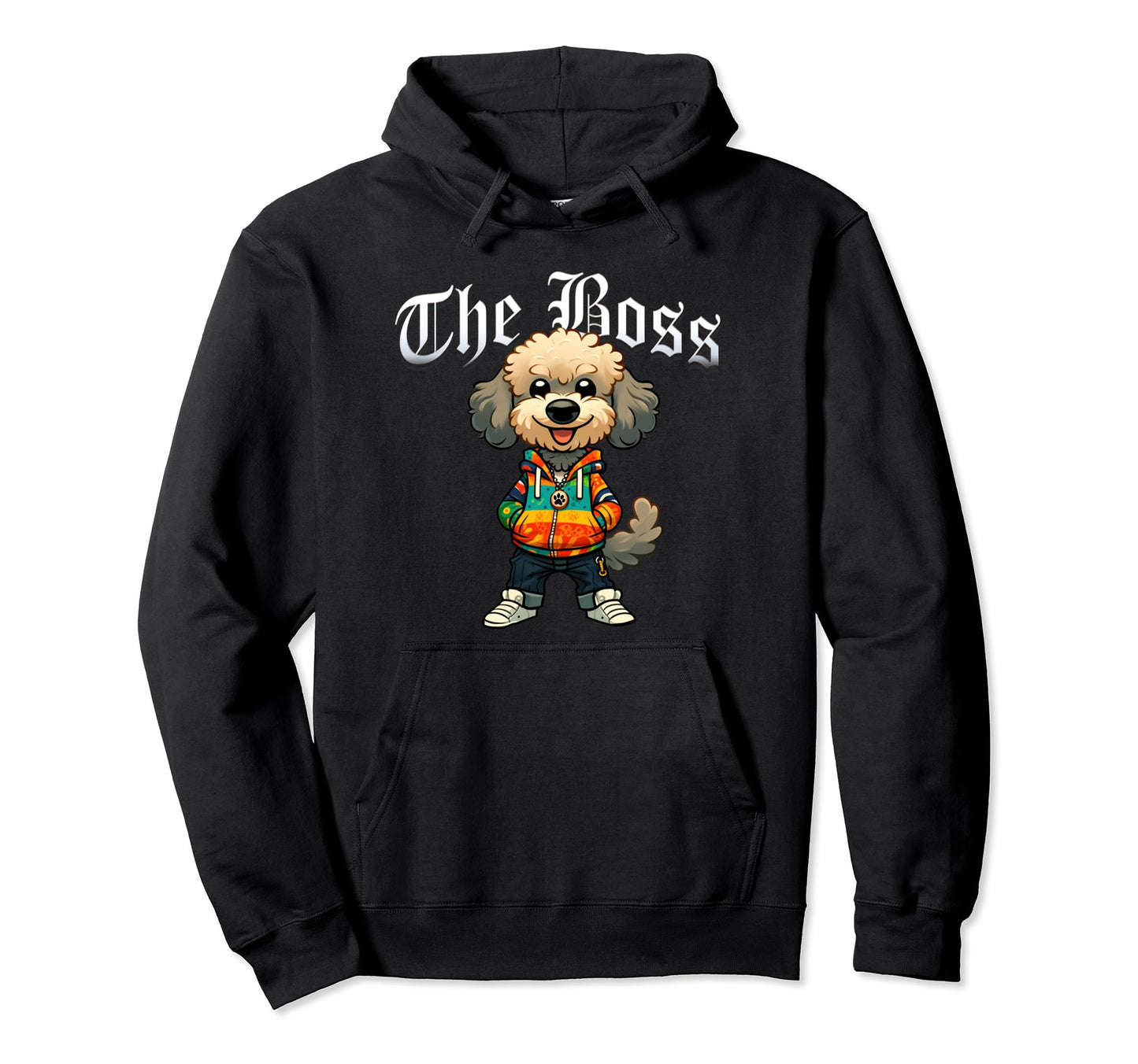 Schnoodle Dog Boss Jacket Outfit Dog Hoodie - Novelty Apparel Men Women - T-Shirt, Sweatshirt, Hoodie