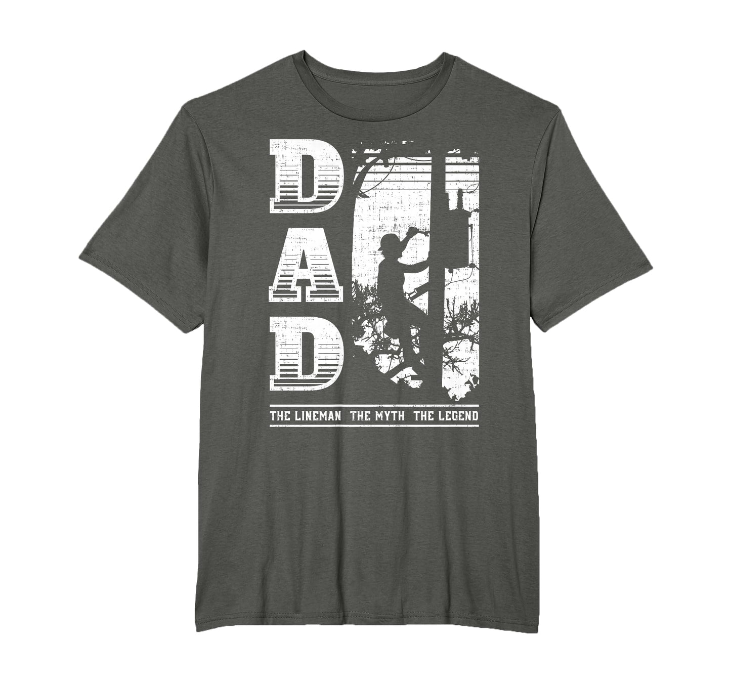 Myth Legend Dad Lineman Fun Gift T-Shirt - Custom Art Print for Adults - T-Shirt, Sweatshirt, Hoodie
