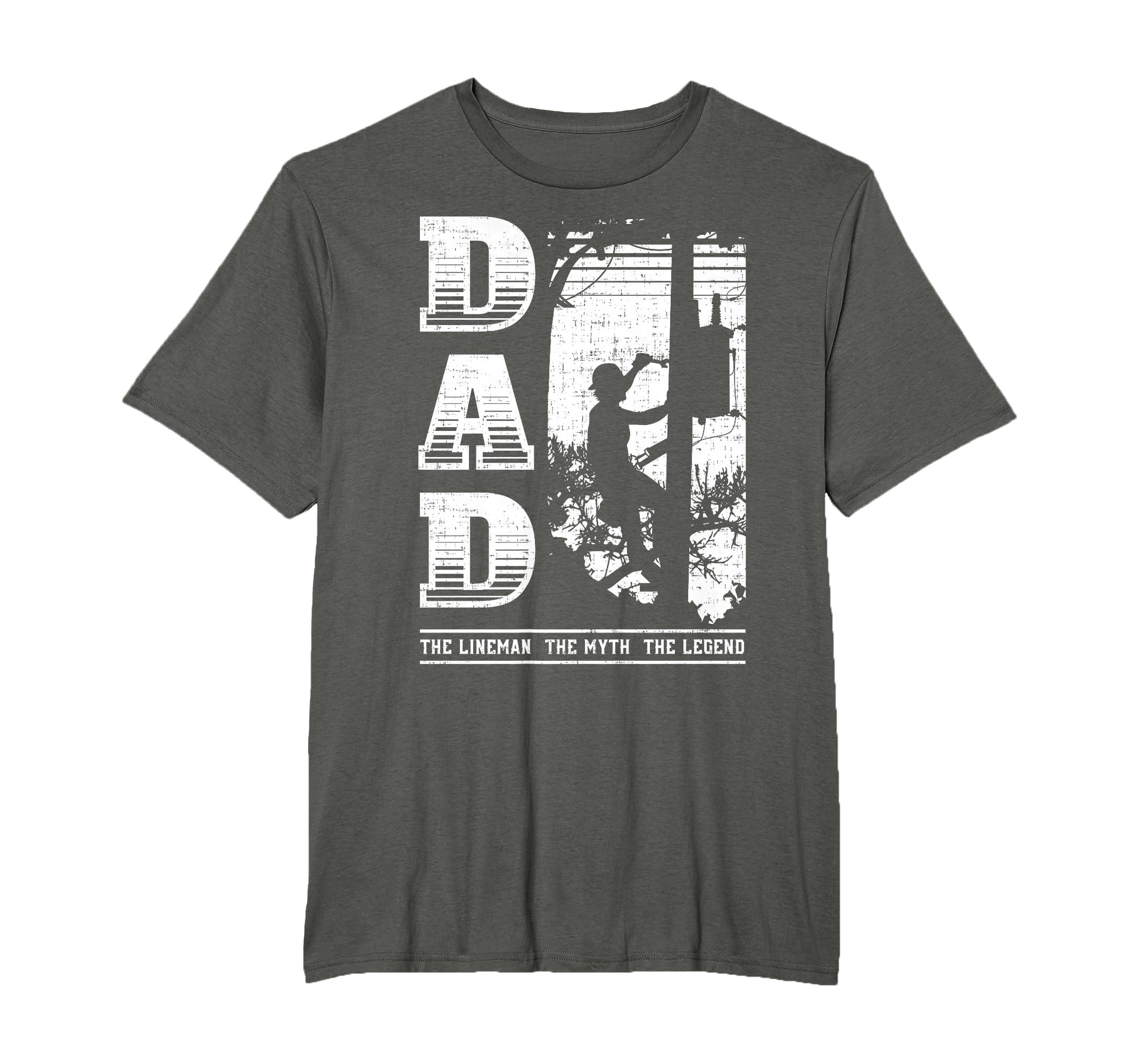 Myth Legend Dad Lineman Fun Gift T-Shirt - Custom Art Print for Adults - T-Shirt, Sweatshirt, Hoodie
