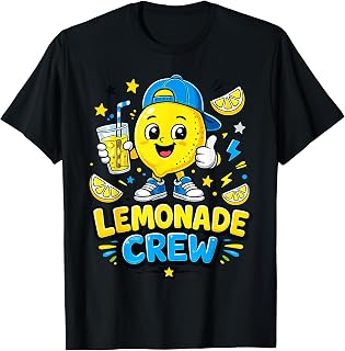 Lemonade Crew Shirt Kids Cute Lemon Mascot Summer Party T-Shirt Unisex T-shirt, Sweatshirt, Hoodie, Long Sleeve Tee - T-Shirt, Sweatshirt, Hoodie