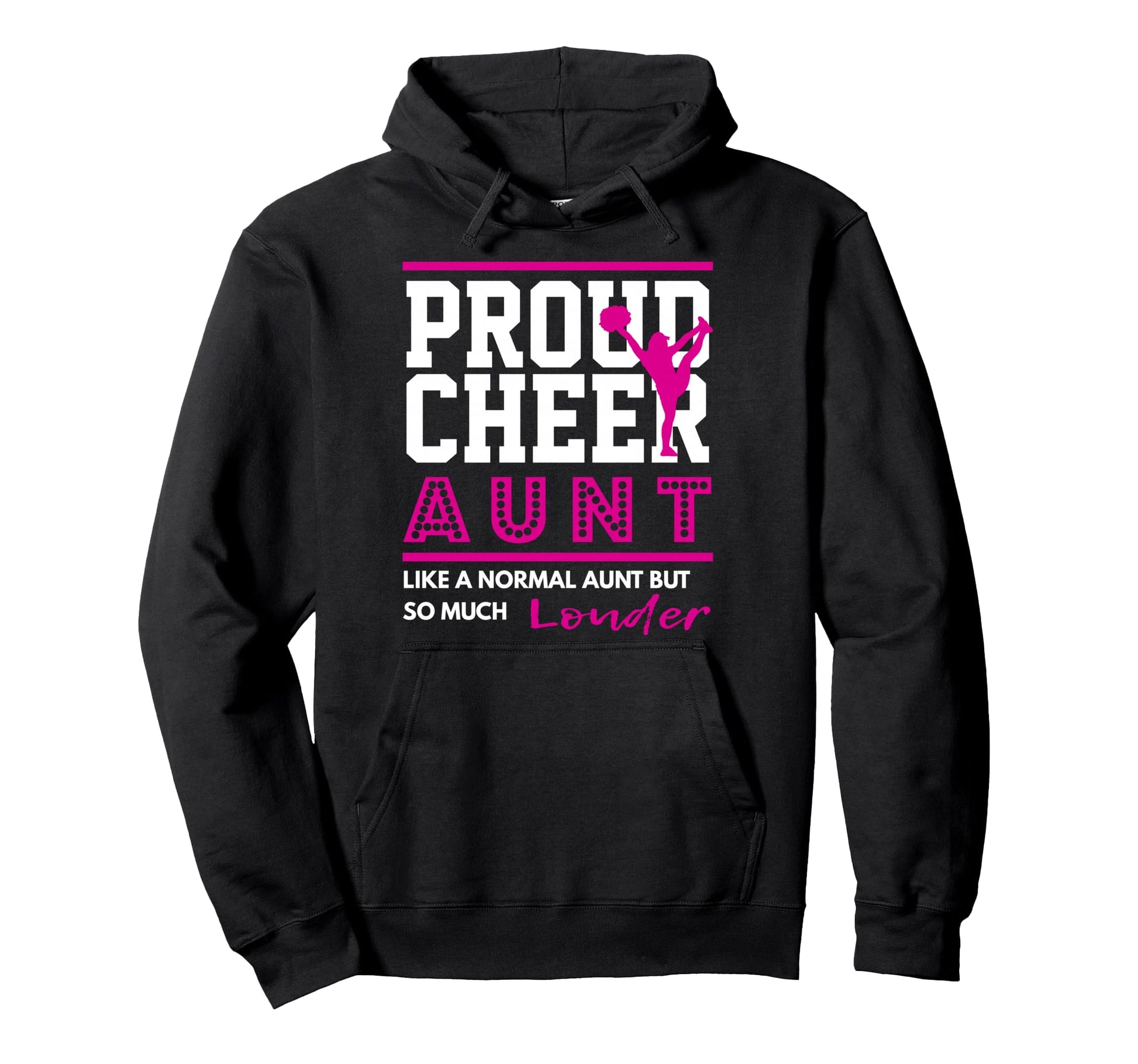 Cheerleading Proud Cheer Aunt Hoodie - Unique Graphic for Adults - T-Shirt, Sweatshirt, Hoodie