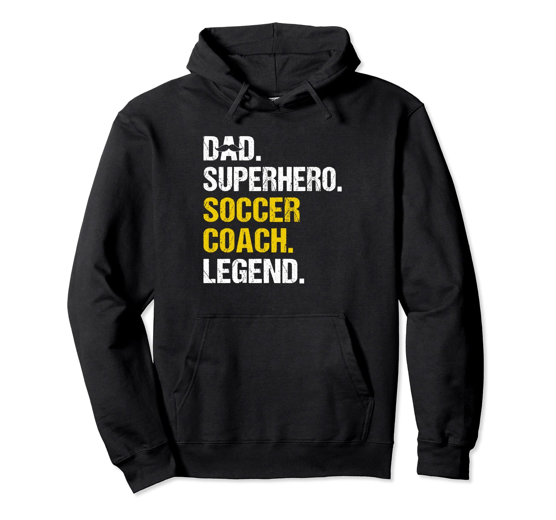 Dad Superhero Soccer Coach Funny Soccer Hoodie - Trendy Graphic Unisex - T-Shirt, Sweatshirt, Hoodie