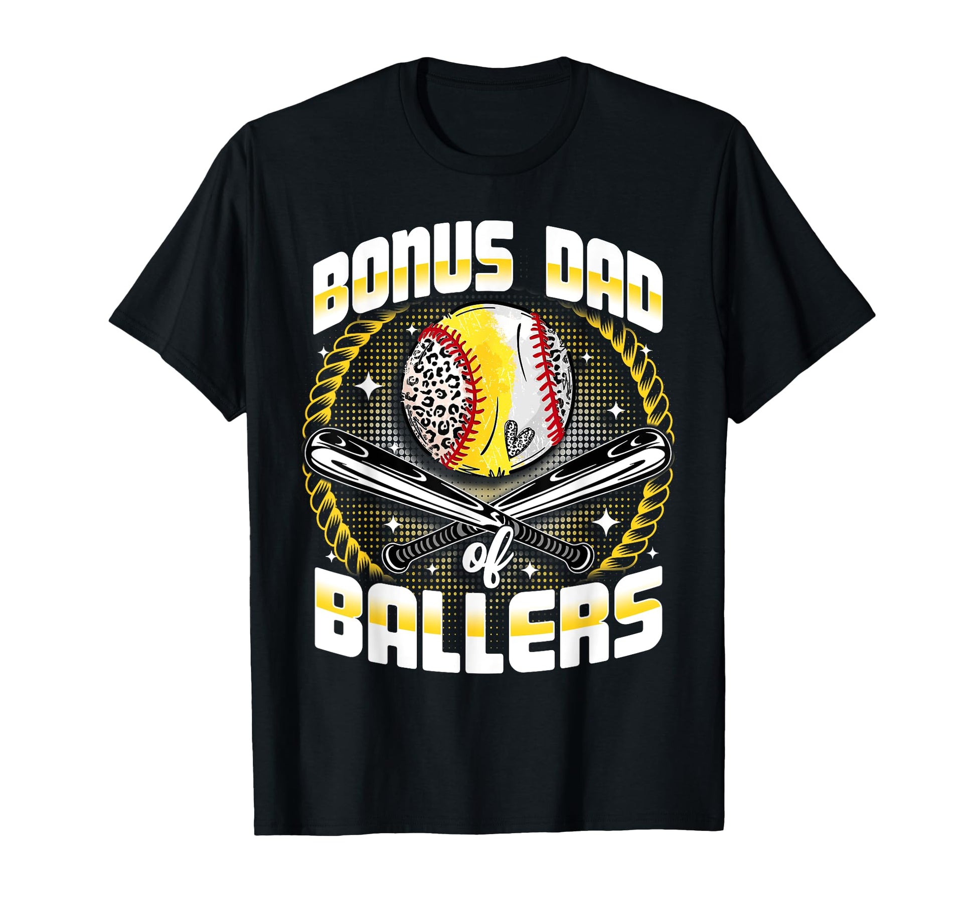 Baseball Softball Bonus Dad Ballers T-Shirt - Custom Art Print Men Women - T-Shirt, Sweatshirt, Hoodie
