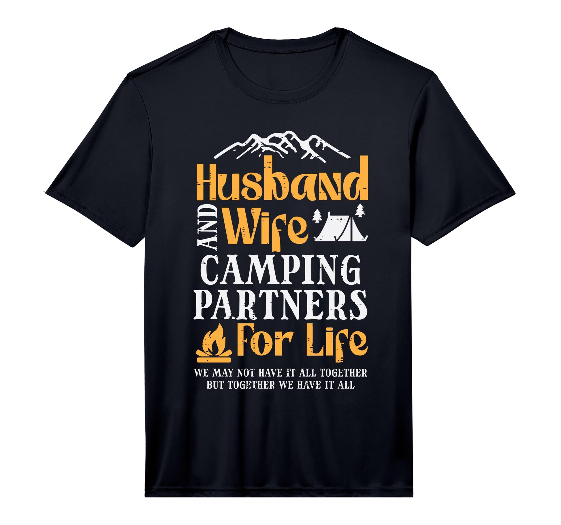 Husband Wife Camping Partners T-Shirt - Fun Novelty Design for Adults - T-Shirt, Sweatshirt, Hoodie