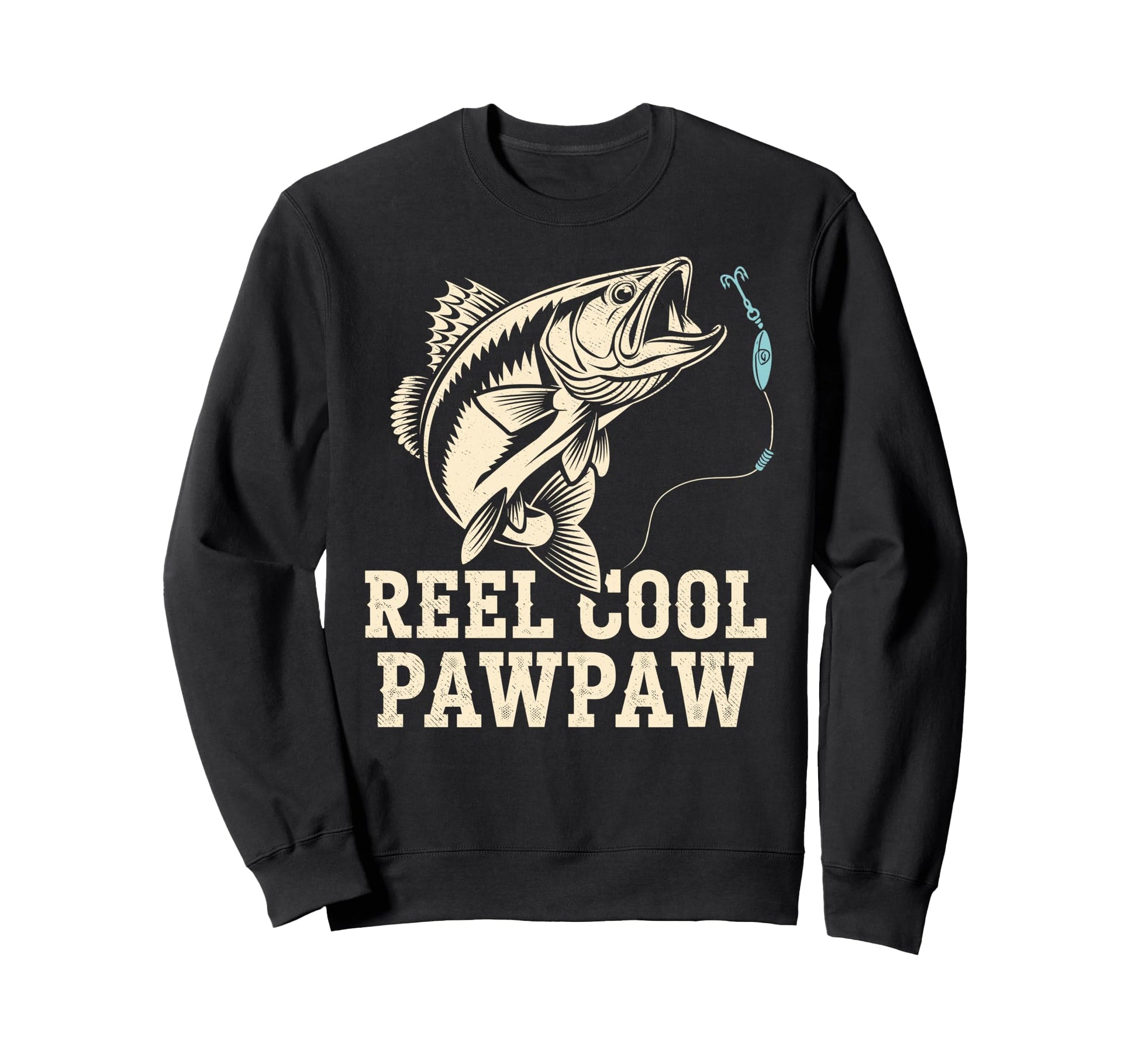Reel Paw Paw Fisherman Grandad Bass Sweatshirt - Aesthetic Graphic Unisex - T-Shirt, Sweatshirt, Hoodie