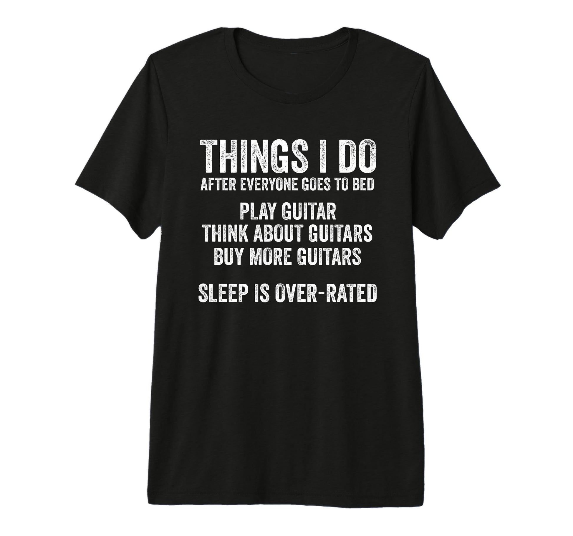Funny Guitar Dad Sleep Overrated T-Shirt - Fun Novelty Design for Adults - T-Shirt, Sweatshirt, Hoodie