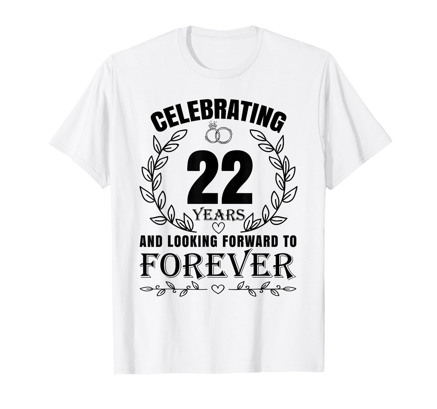 22Nd Wedding Anniversary Couples T-Shirt - Casual Everyday Wear Men Women - T-Shirt, Sweatshirt, Hoodie