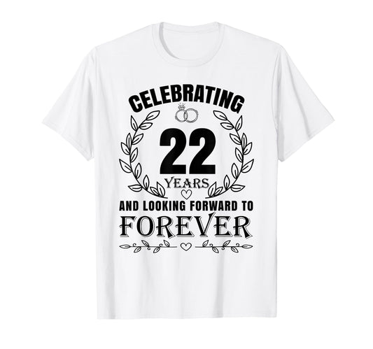 22Nd Wedding Anniversary Couples T-Shirt - Casual Everyday Wear Men Women - T-Shirt, Sweatshirt, Hoodie