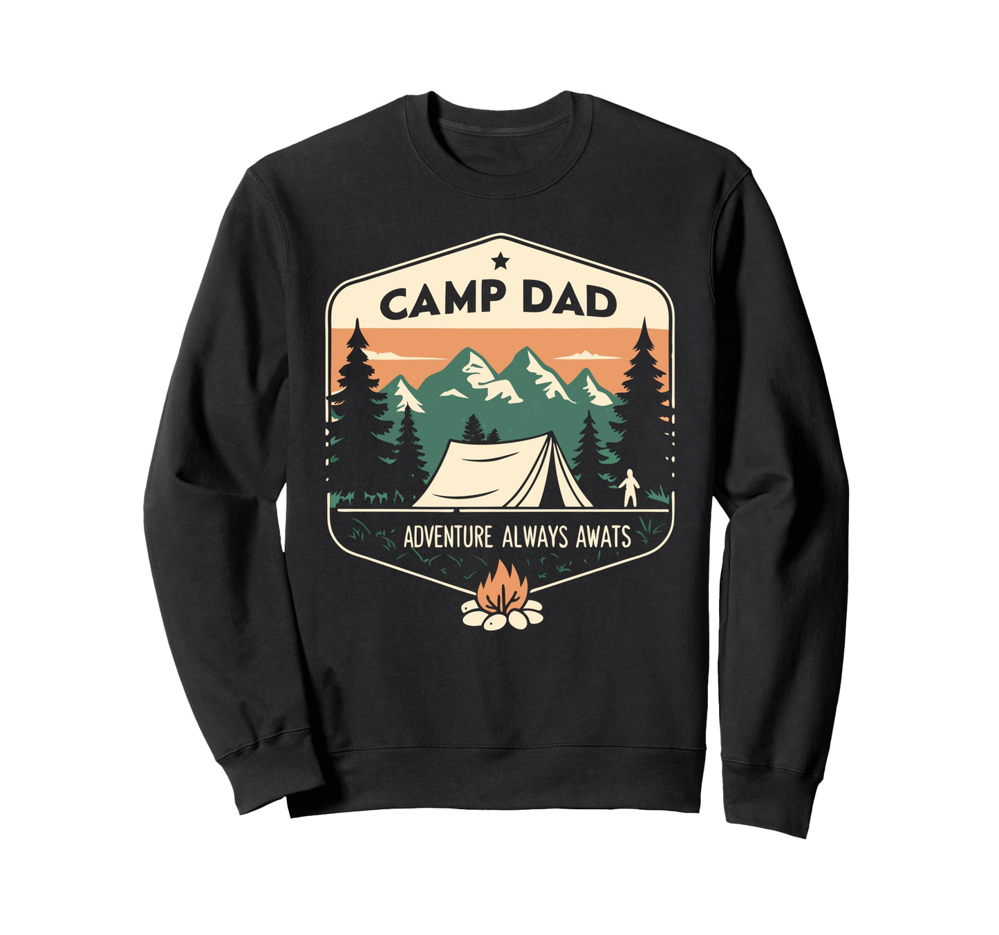 Fathers Day Camping Outdoorsy Dads T-Shirt - Custom Art Print Men Women - T-Shirt, Sweatshirt, Hoodie