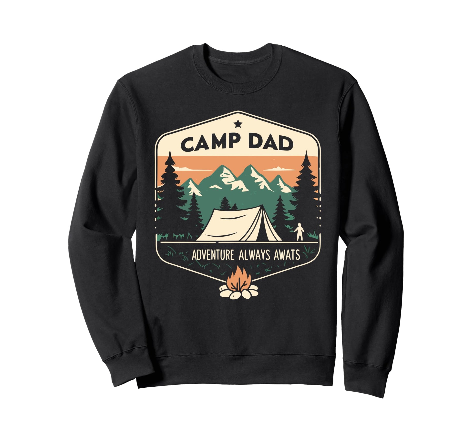 Fathers Day Camping Outdoorsy Dads T-Shirt - Custom Art Print Men Women - T-Shirt, Sweatshirt, Hoodie