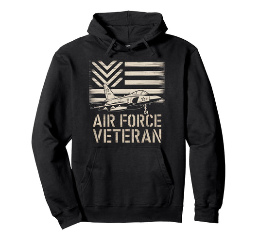 Air Force Veteran Us American Flag Dad Hoodie - Fun Novelty Design Unisex - T-Shirt, Sweatshirt, Hoodie