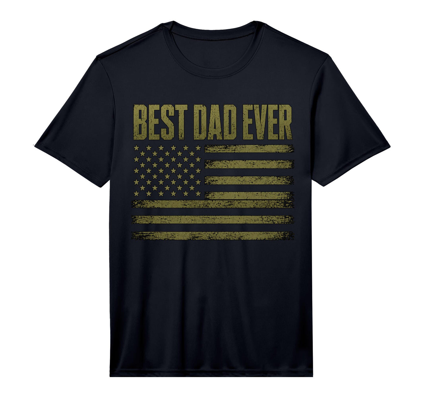 Best Dad Ever Military American Flag T-Shirt - Streetwear Style for Adults - T-Shirt, Sweatshirt, Hoodie