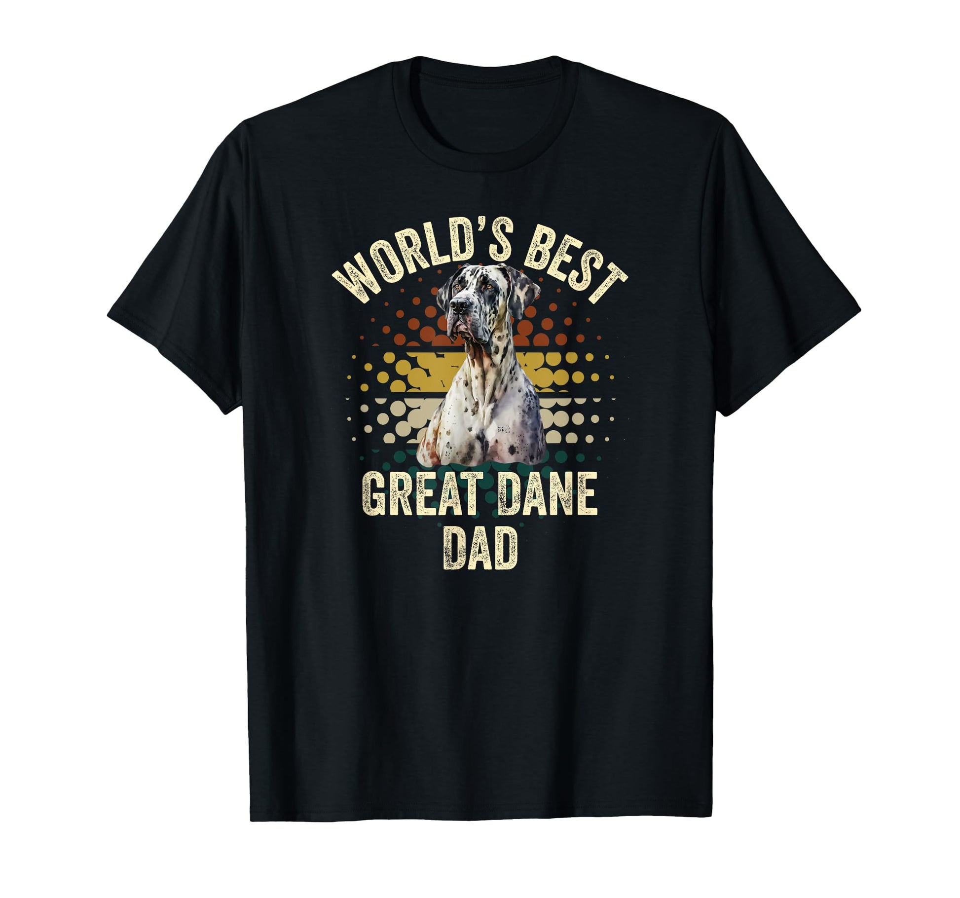Worlds Best Great Dane Dad Funny T-Shirt - Custom Art Print for Adults - T-Shirt, Sweatshirt, Hoodie