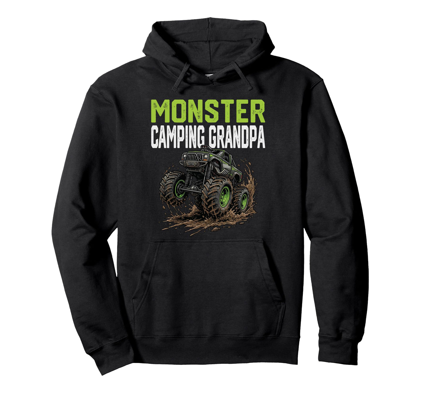 Monster Camping Grandpa Truck Fathers Hoodie - Novelty Apparel Men Women - T-Shirt, Sweatshirt, Hoodie