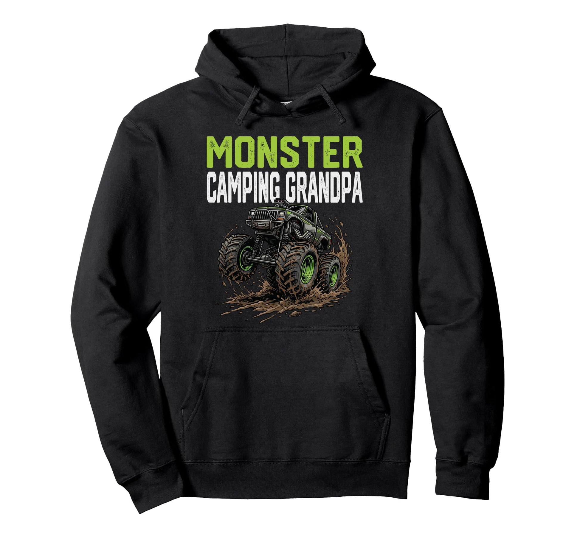 Monster Camping Grandpa Truck Fathers Hoodie - Novelty Apparel Men Women - T-Shirt, Sweatshirt, Hoodie