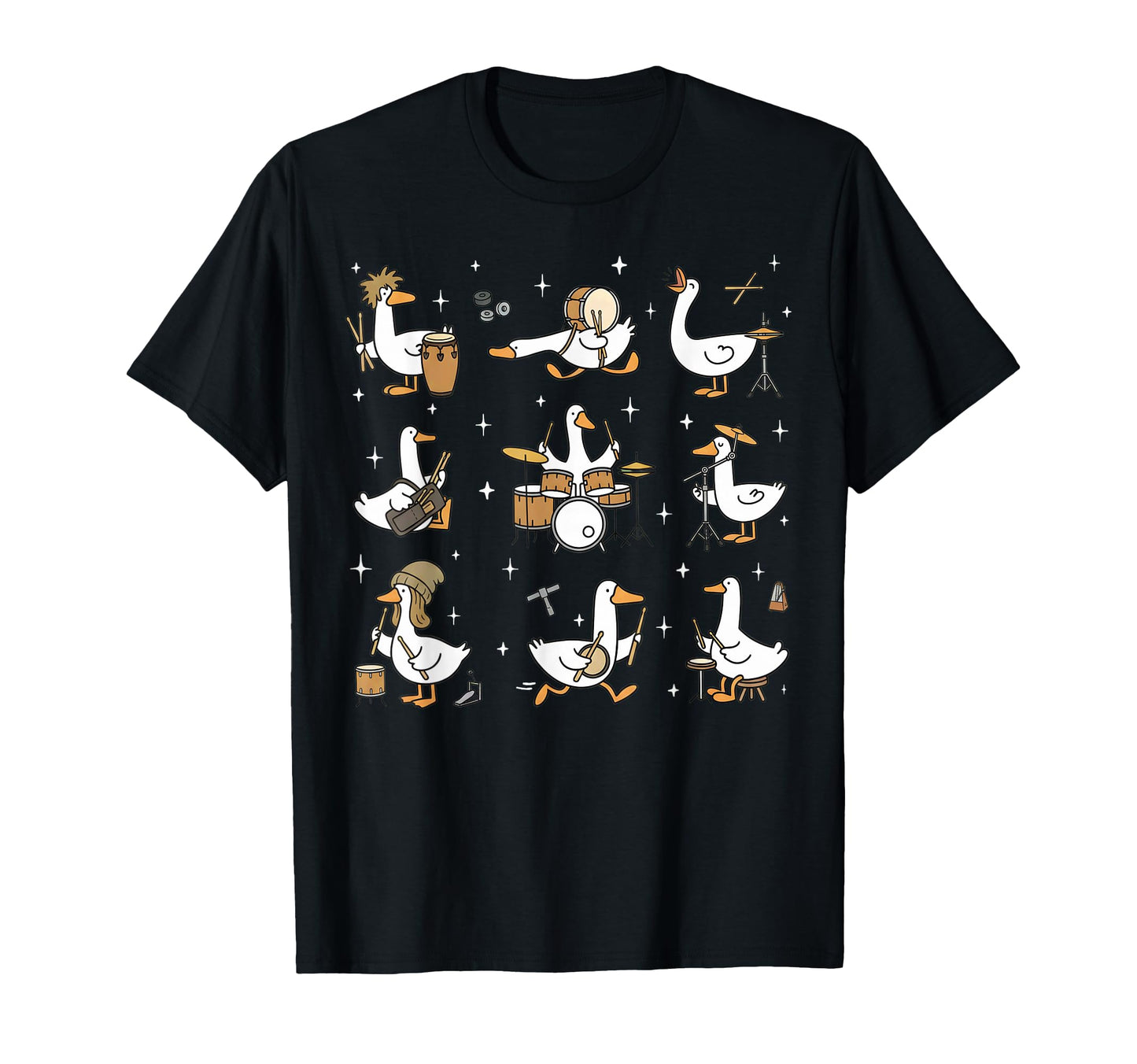 Silly Goose Drummer Funny Drumming T-Shirt - Custom Art Print for Adults - T-Shirt, Sweatshirt, Hoodie