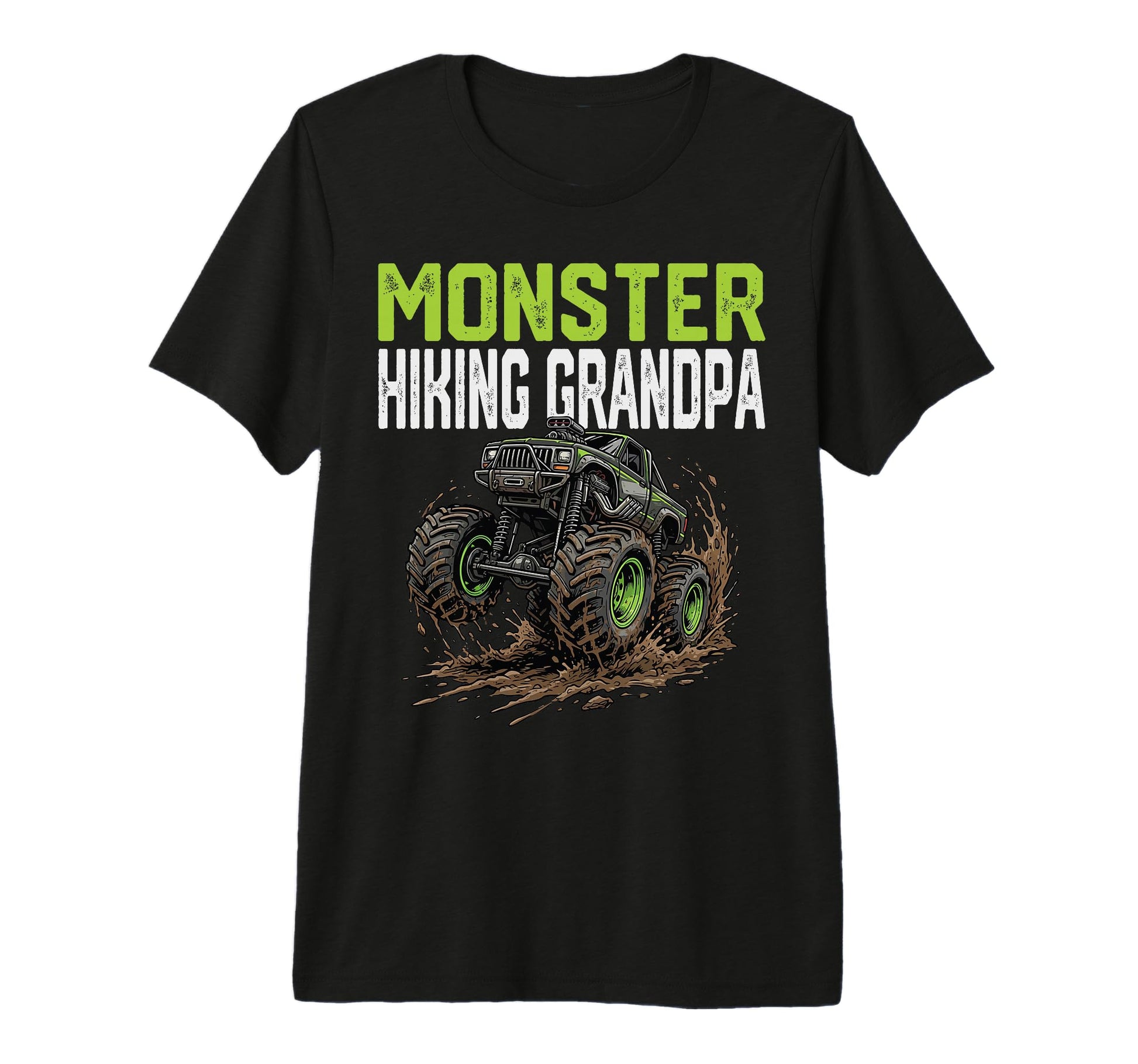 Monster Hiking Grandpa Truck Fathers T-Shirt - Unique Graphic Men Women - T-Shirt, Sweatshirt, Hoodie