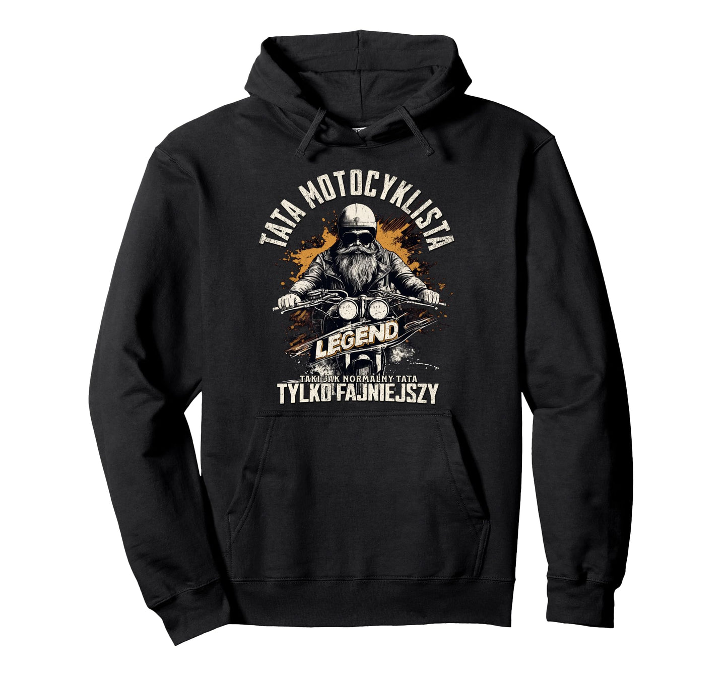 Polish Biker Dad Tata Motocyklista Hoodie - Graphic Print Men Women - T-Shirt, Sweatshirt, Hoodie