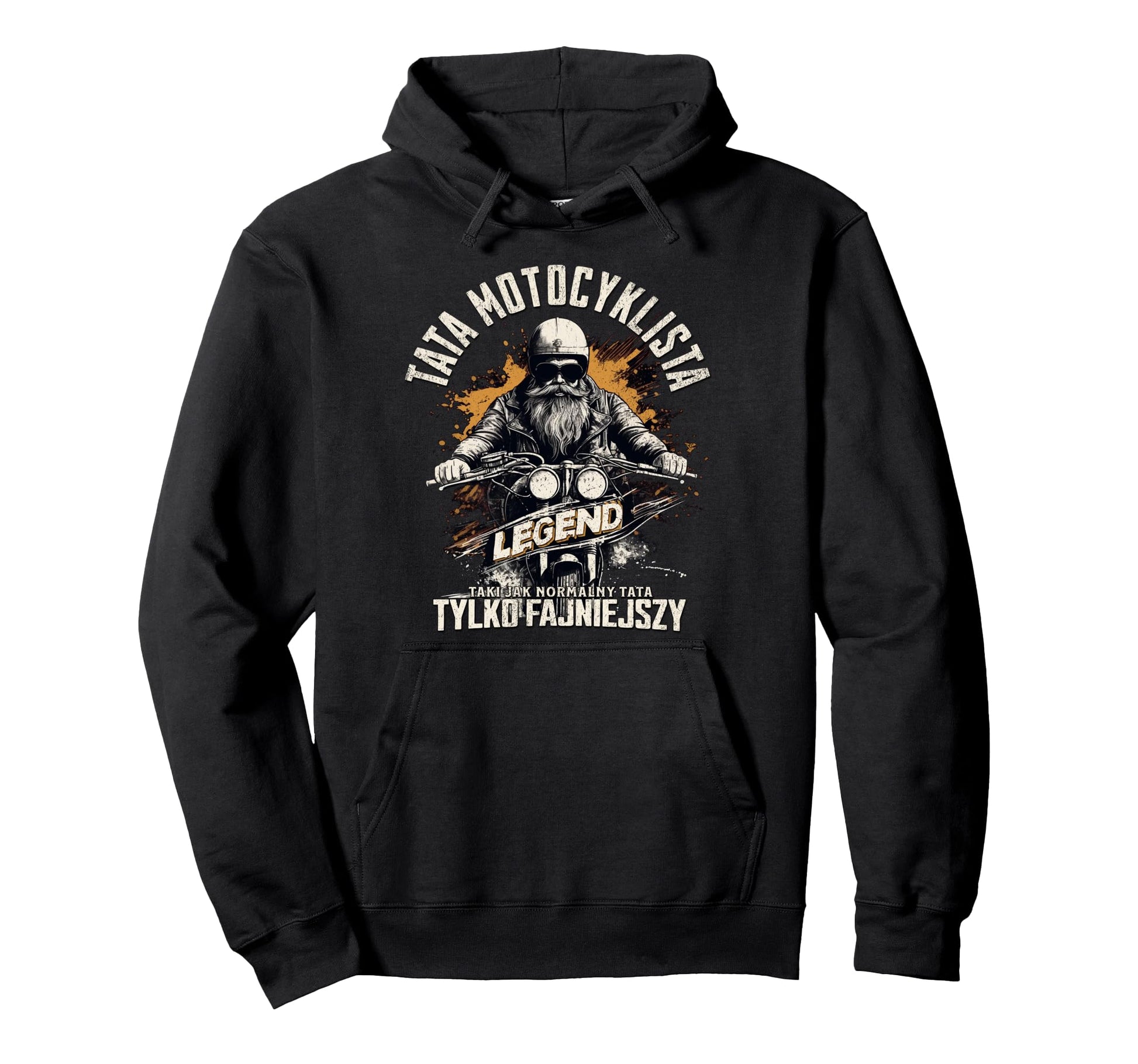 Polish Biker Dad Tata Motocyklista Hoodie - Graphic Print Men Women - T-Shirt, Sweatshirt, Hoodie