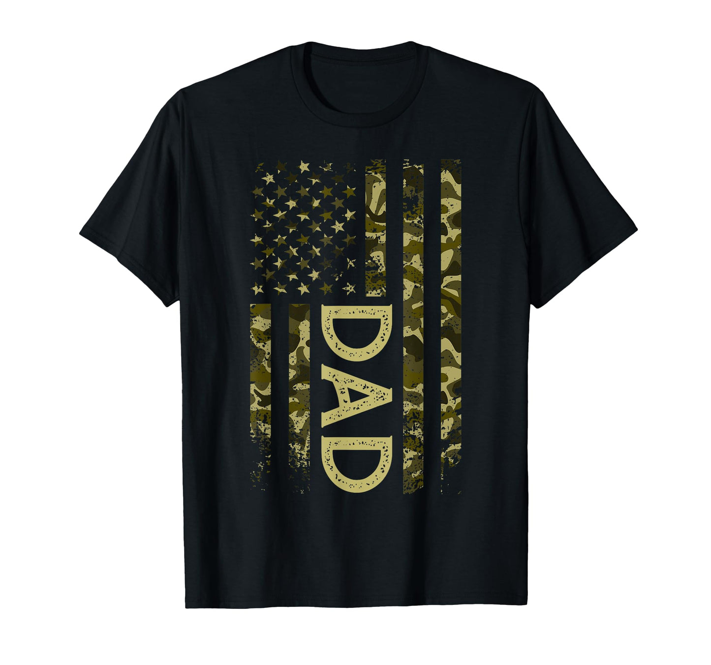 Dad Camouflage American Flag Stars T-Shirt - Graphic Print Men Women - T-Shirt, Sweatshirt, Hoodie