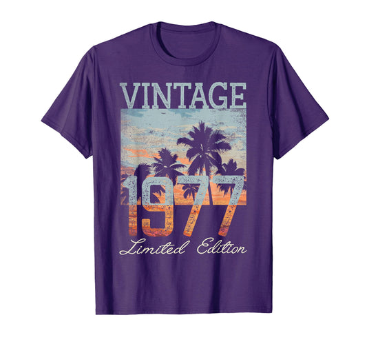 1977 49 Year Old Gifts 49Th Birthday T-Shirt - Aesthetic Graphic Men Women - T-Shirt, Sweatshirt, Hoodie