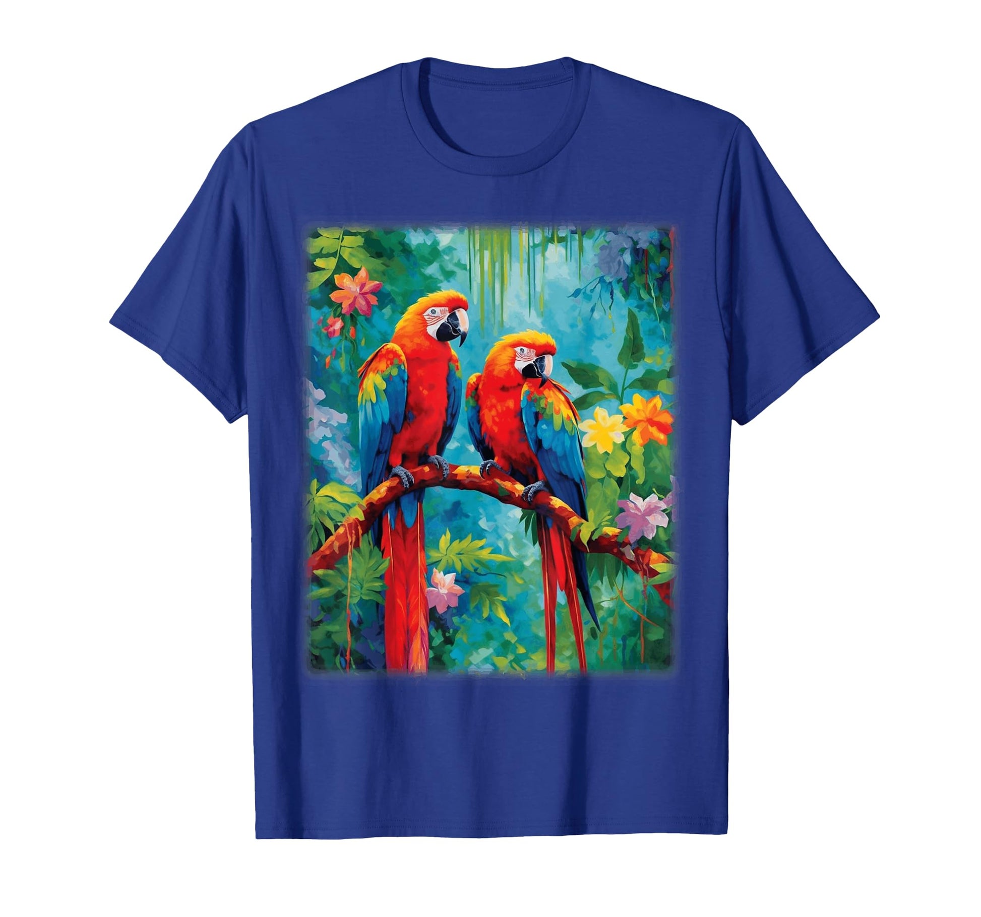 Colorful Parrots Rain Forest Jungle T-Shirt - Aesthetic Graphic Men Women - T-Shirt, Sweatshirt, Hoodie