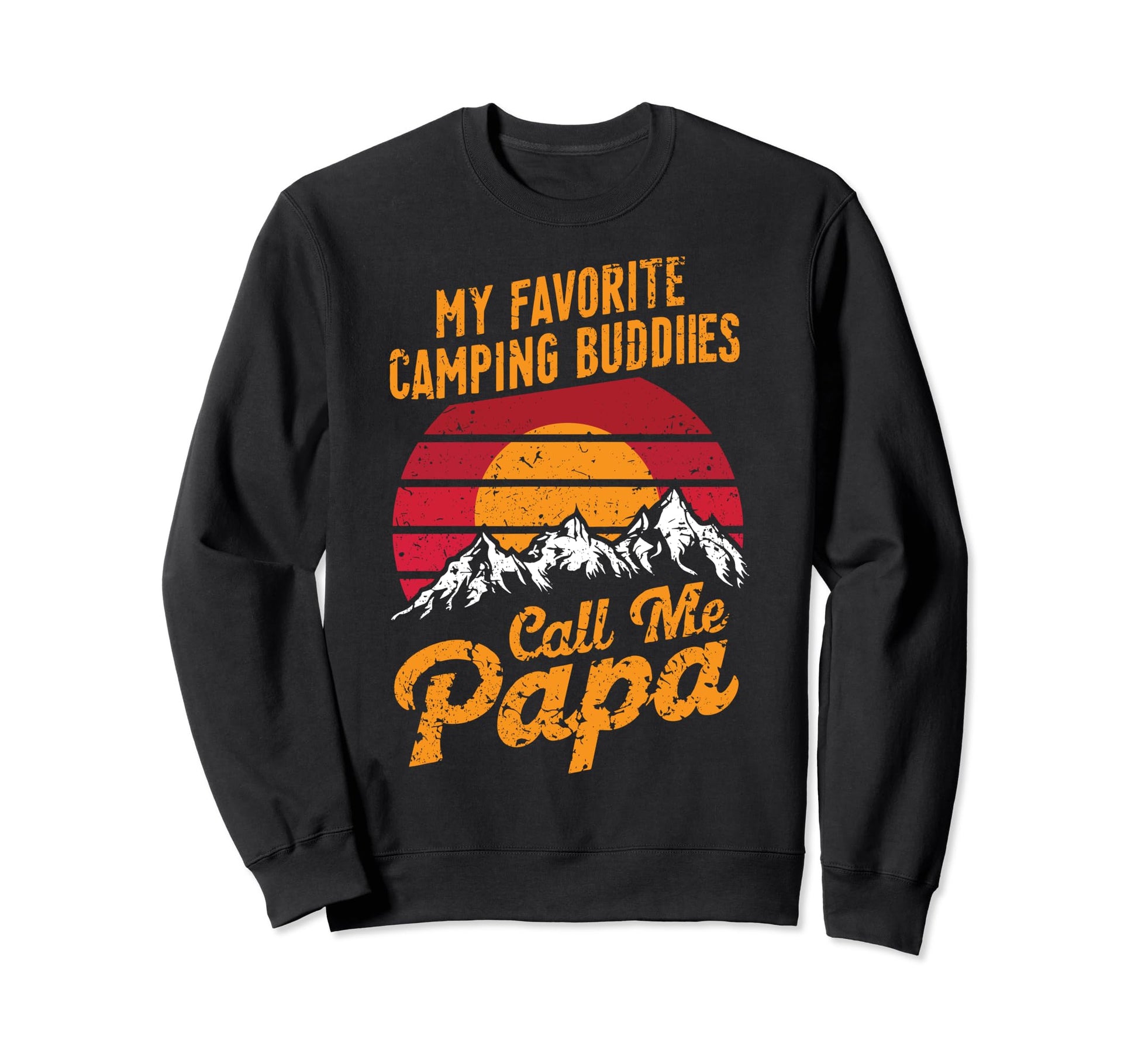 Camping Papa Funny Dad Grandpa Sweatshirt - Minimalist Print for Adults - T-Shirt, Sweatshirt, Hoodie