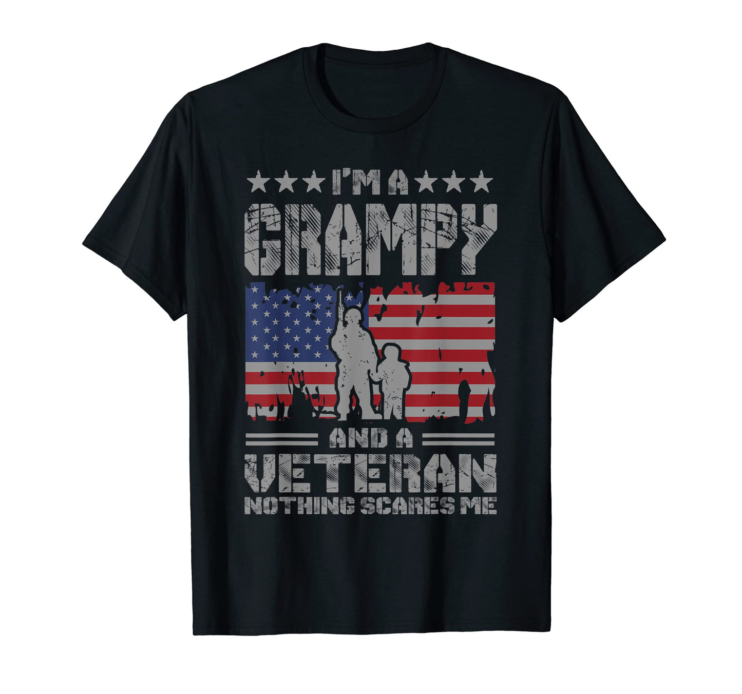 Mens Im Grampy And Veteran Nothing T-Shirt - Trendy Graphic Men Women - T-Shirt, Sweatshirt, Hoodie