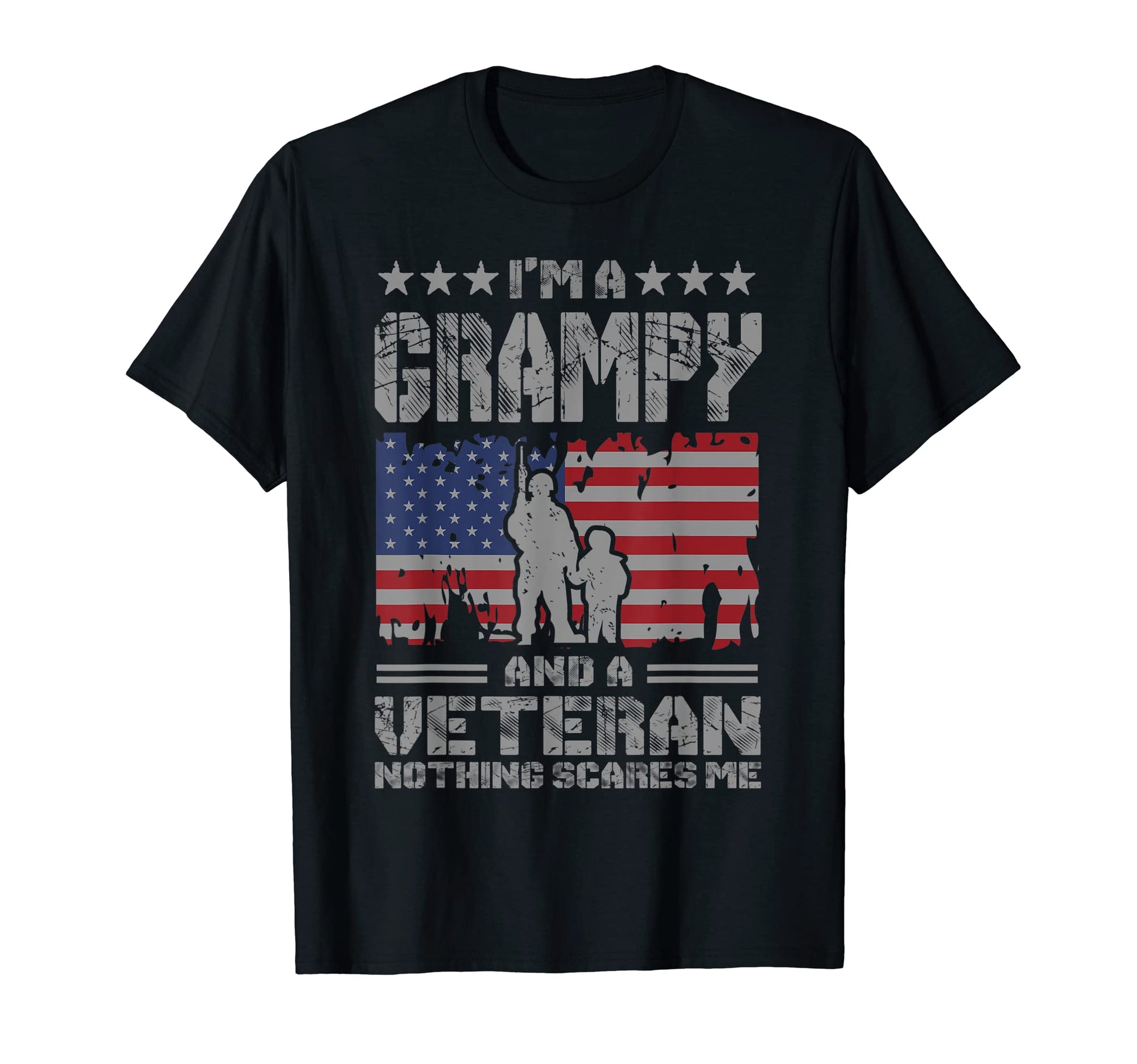Mens Im Grampy And Veteran Nothing T-Shirt - Trendy Graphic Men Women - T-Shirt, Sweatshirt, Hoodie