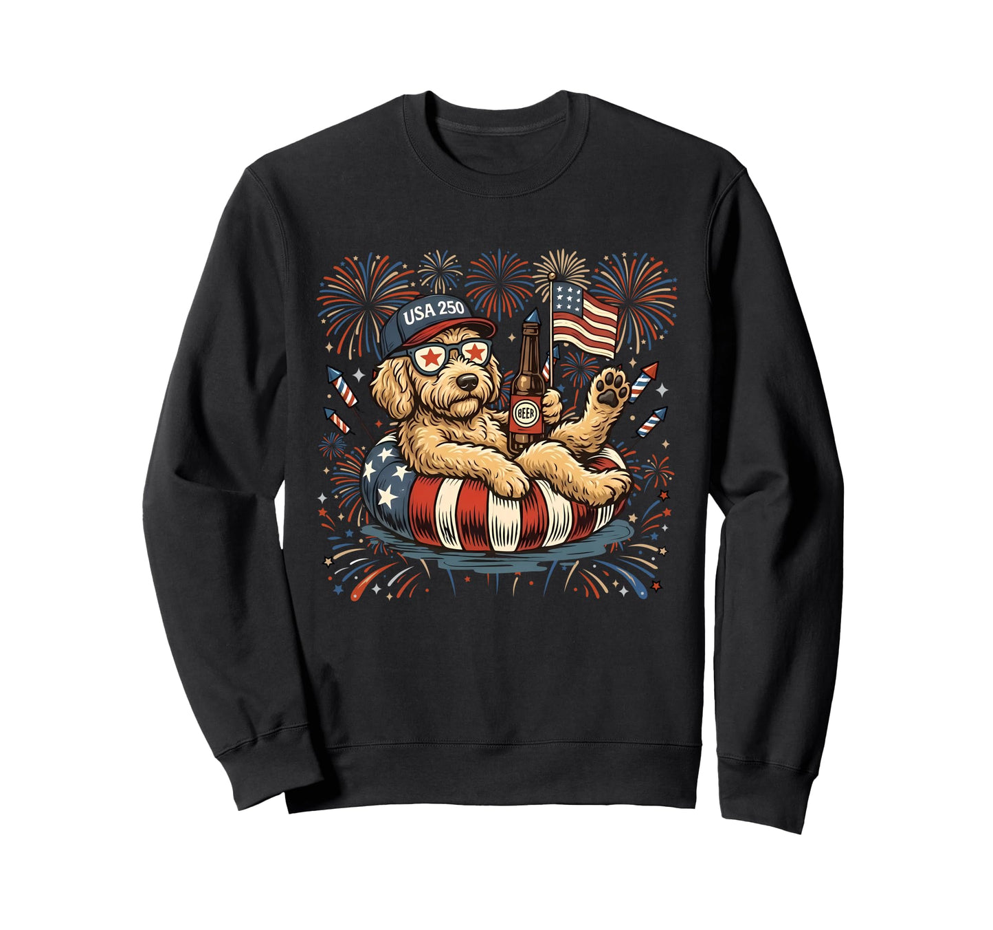 Funny Floating Goldendoodle Sweatshirt - Casual Everyday Wear Men Women - T-Shirt, Sweatshirt, Hoodie